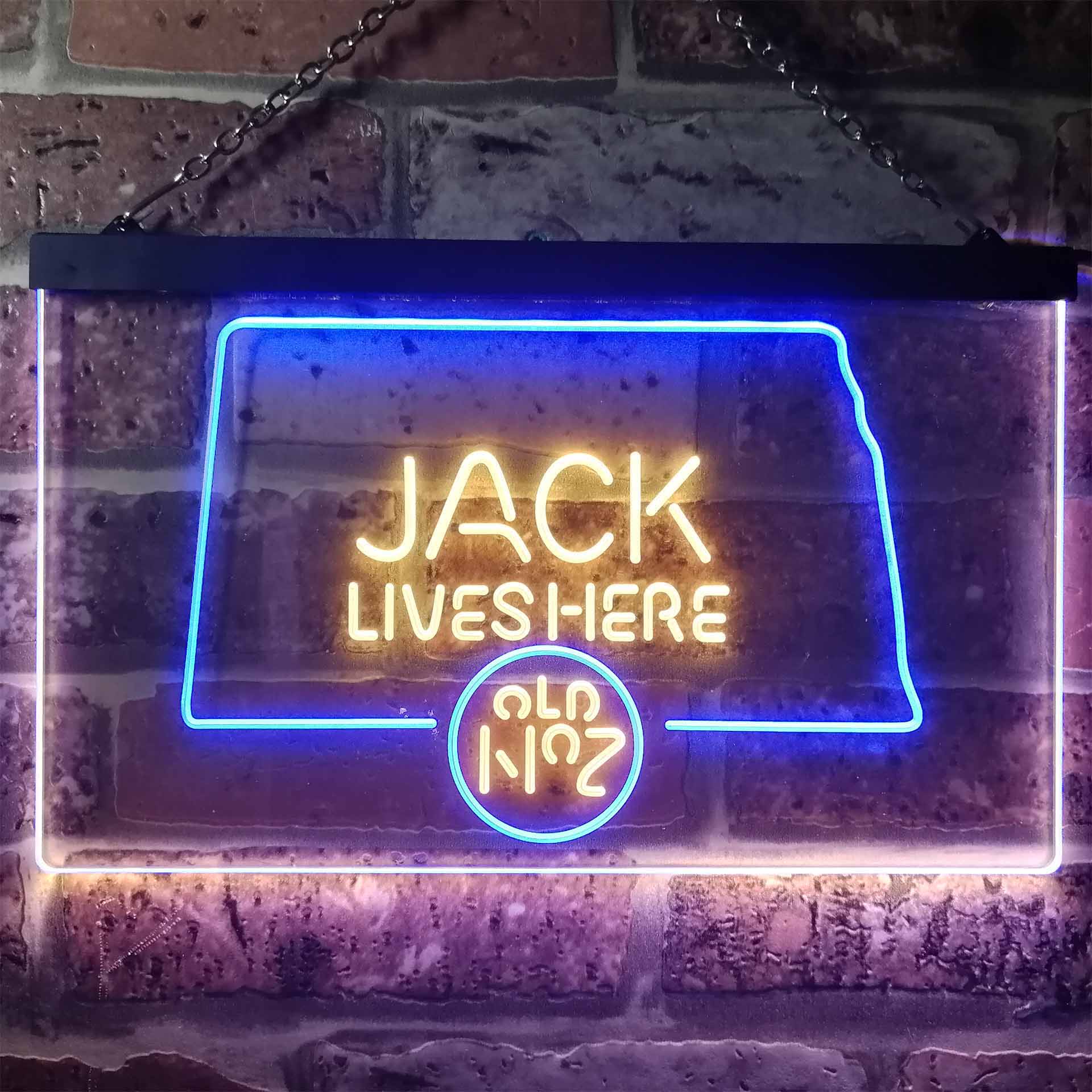 North Dakota Jack Lives Here Neon LED Sign