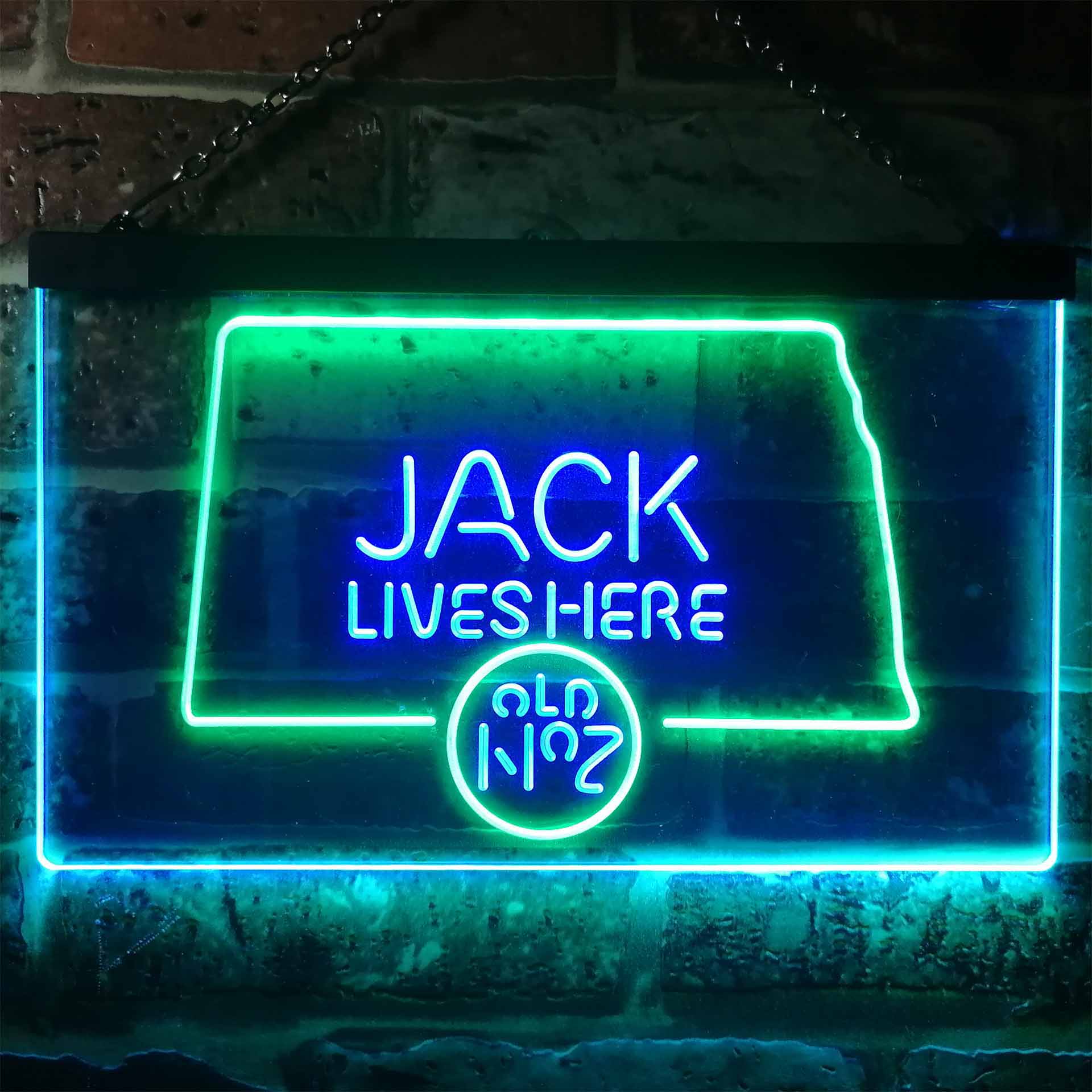 North Dakota Jack Lives Here Neon LED Sign