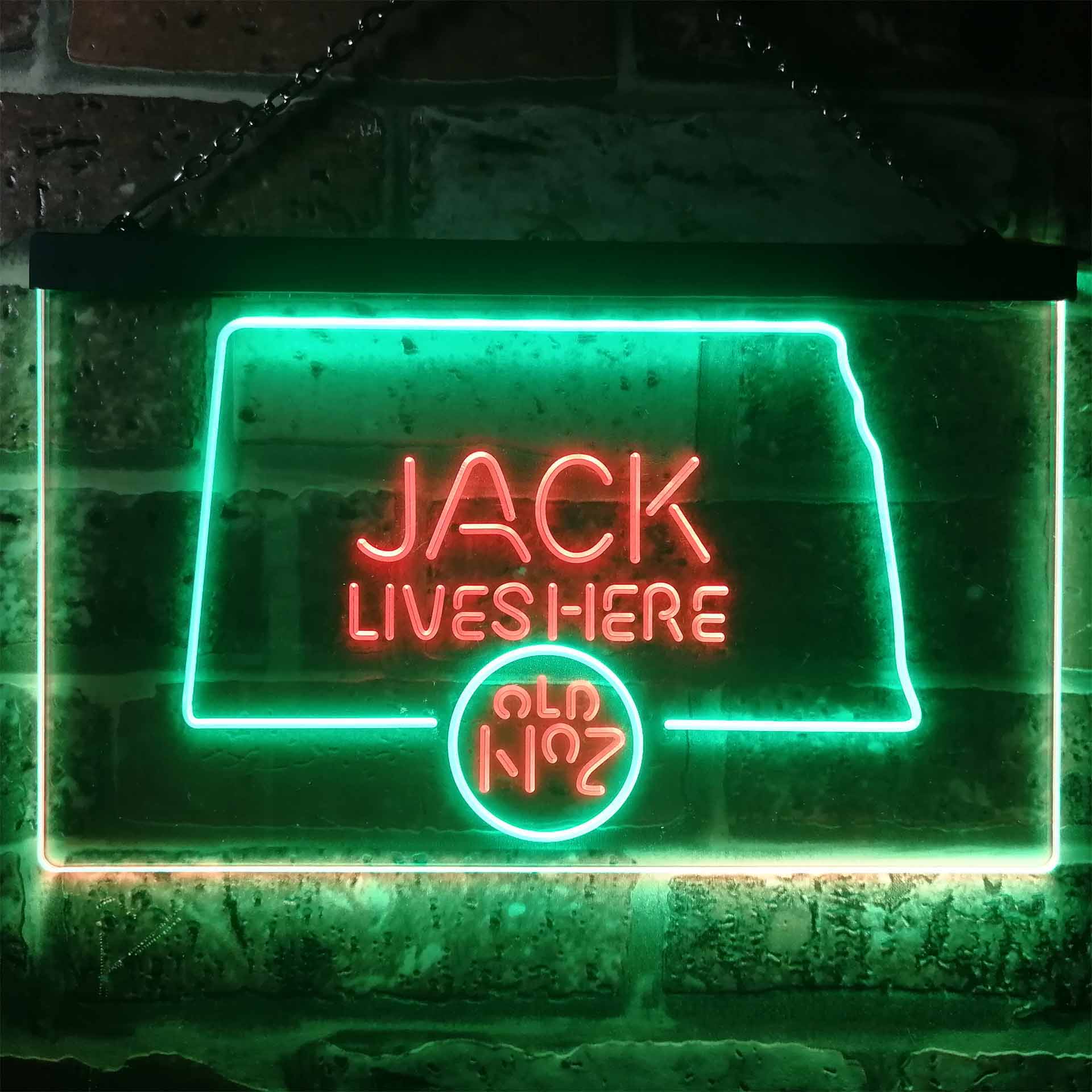 North Dakota Jack Lives Here Neon LED Sign