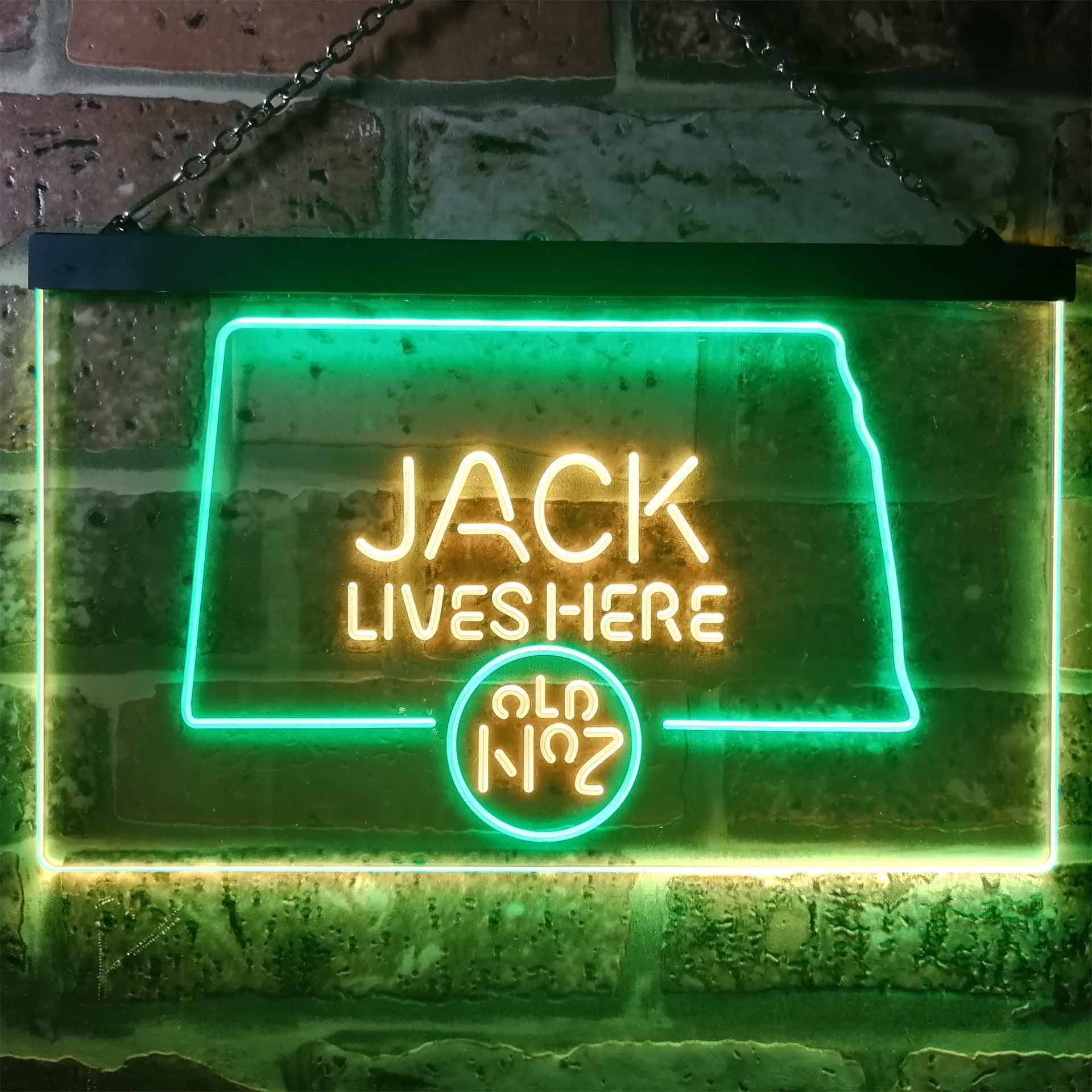 North Dakota Jack Lives Here Neon LED Sign