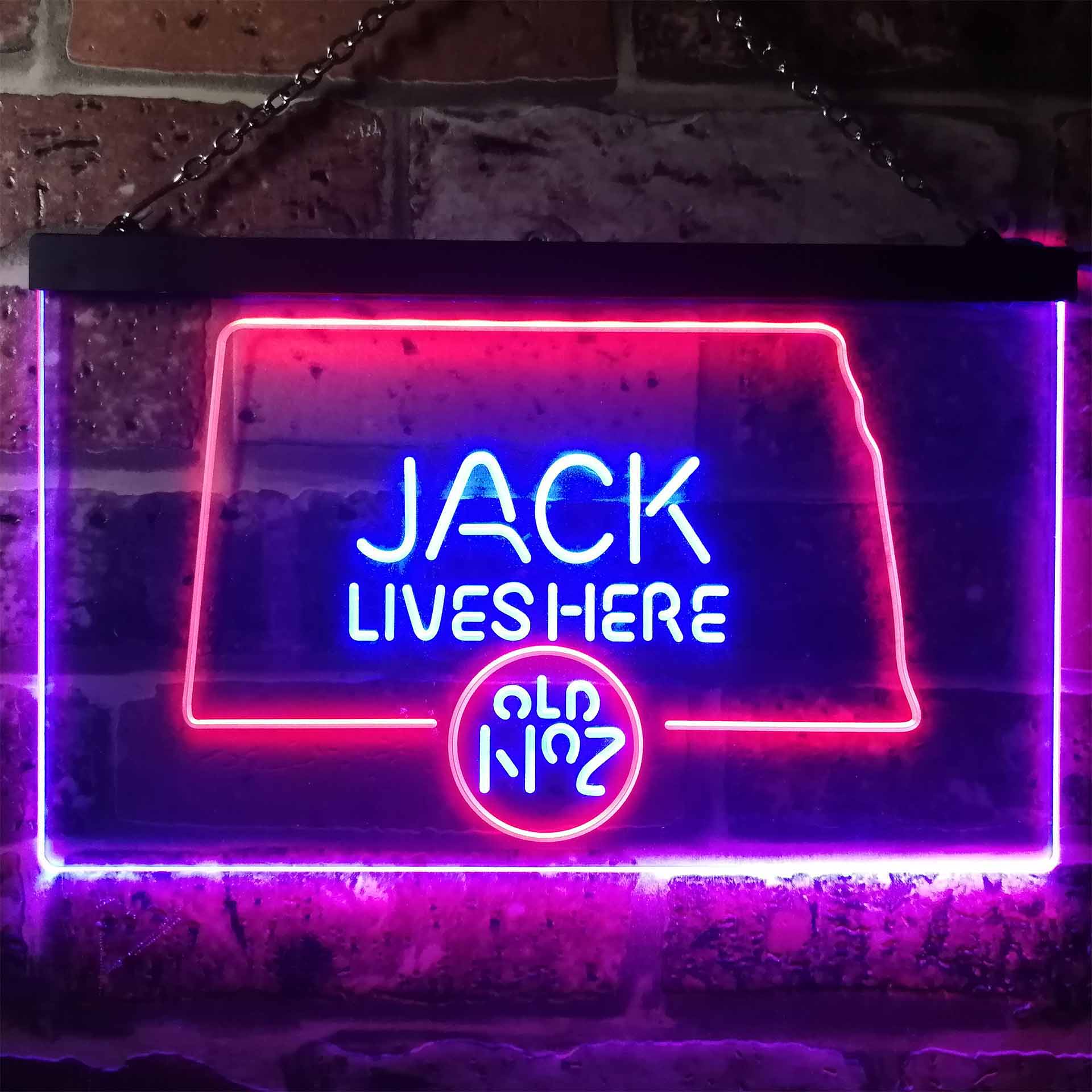 North Dakota Jack Lives Here Neon LED Sign