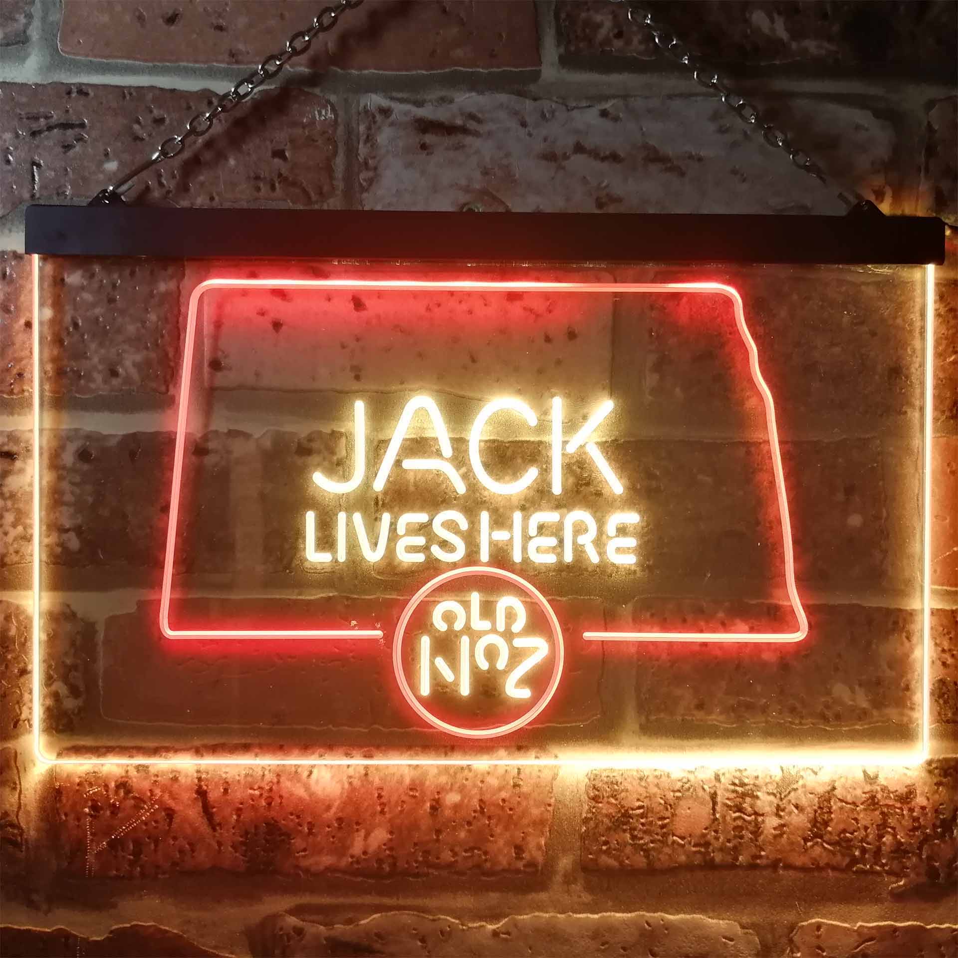 North Dakota Jack Lives Here Neon LED Sign