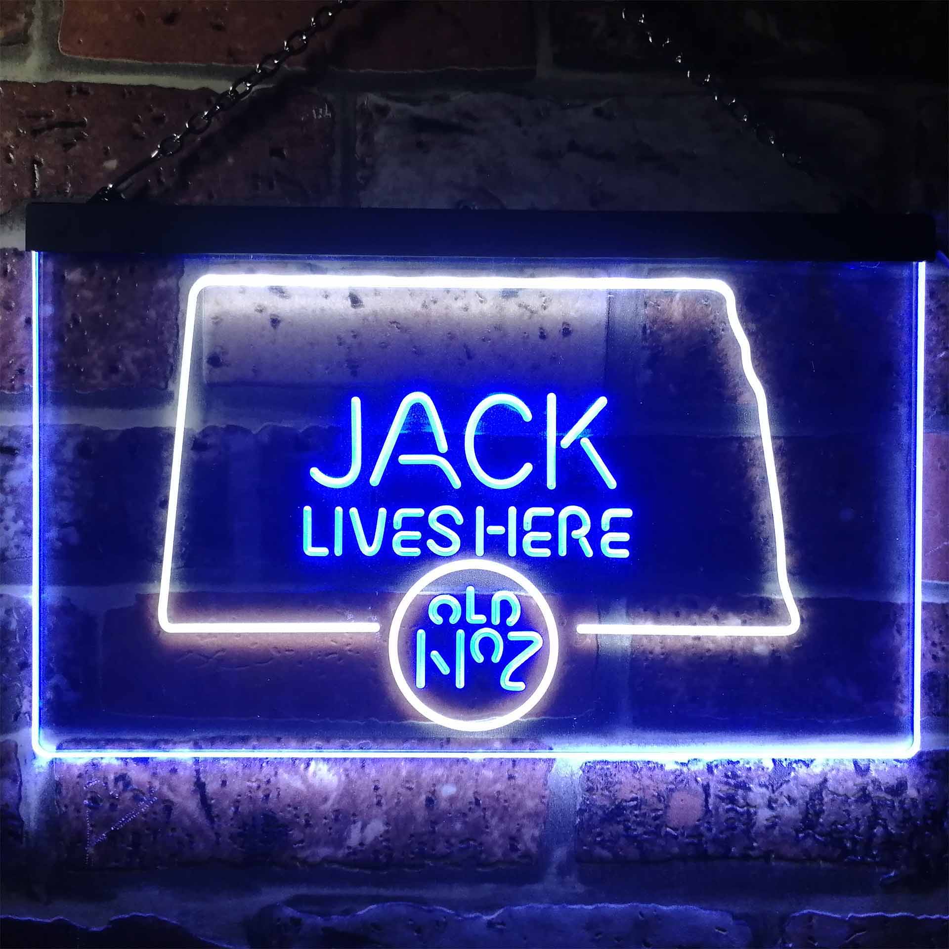 North Dakota Jack Lives Here Neon LED Sign