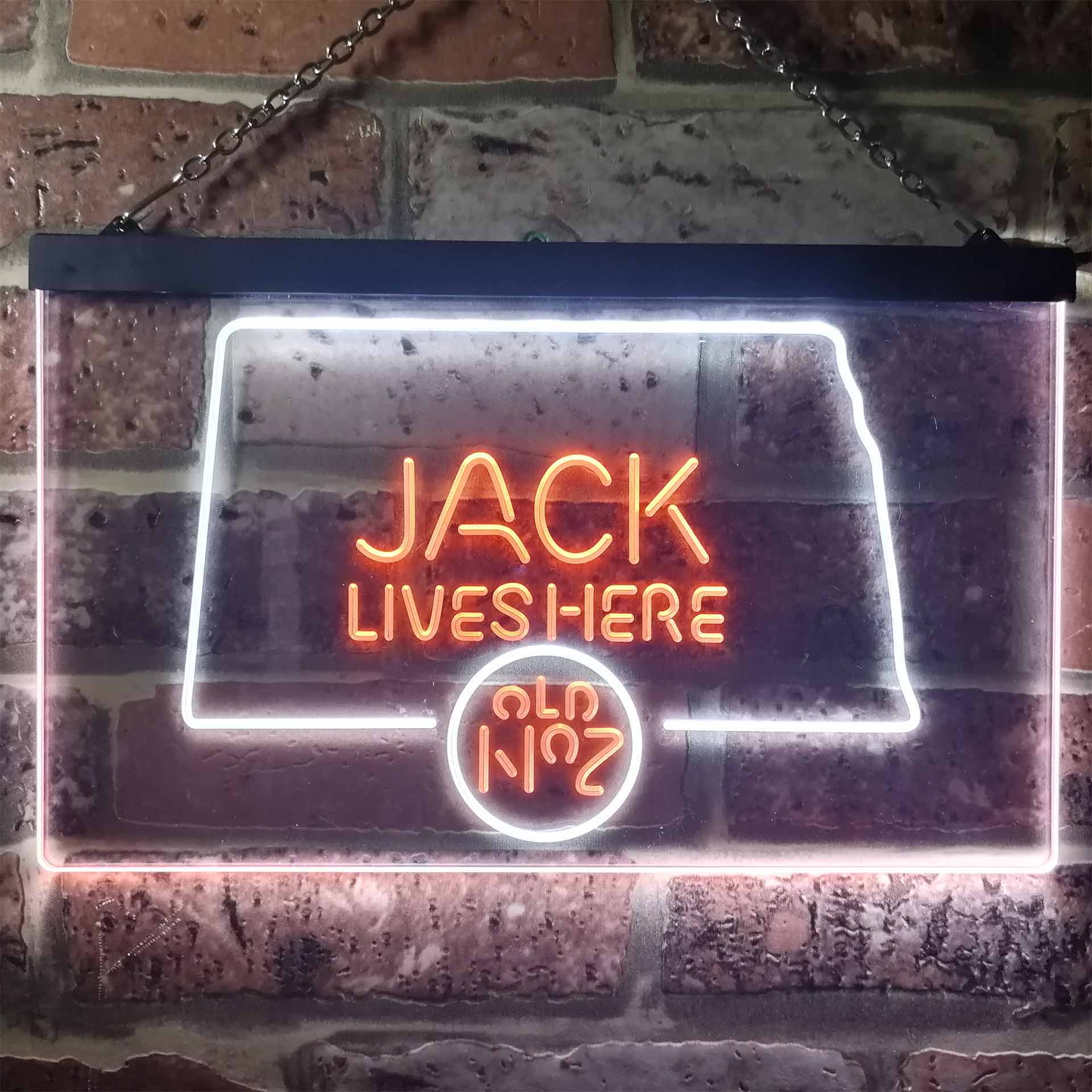 North Dakota Jack Lives Here Neon LED Sign