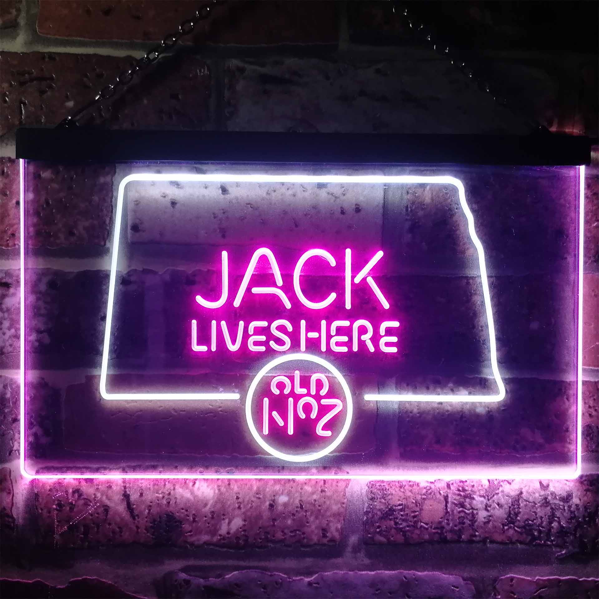 North Dakota Jack Lives Here Neon LED Sign