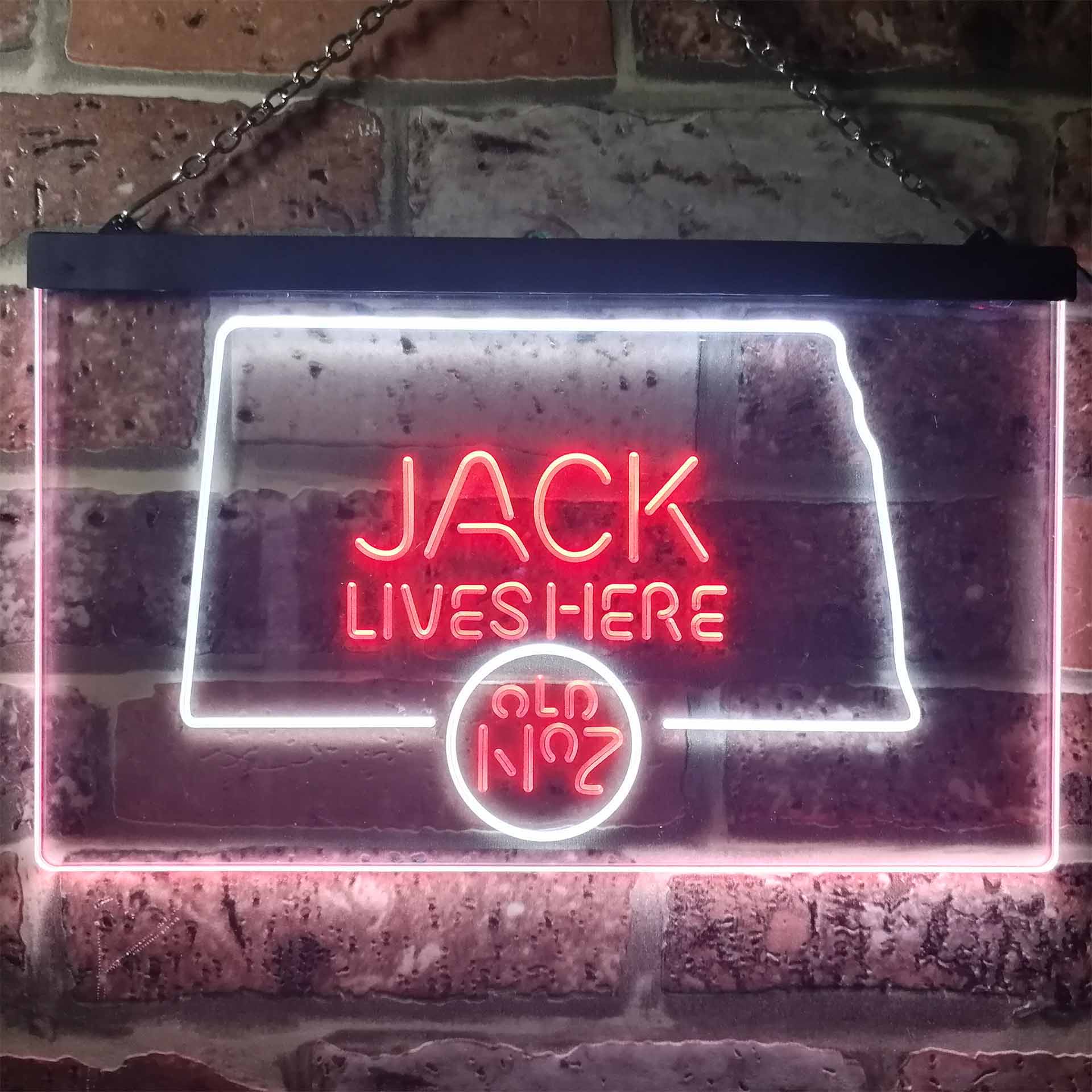 North Dakota Jack Lives Here Neon LED Sign