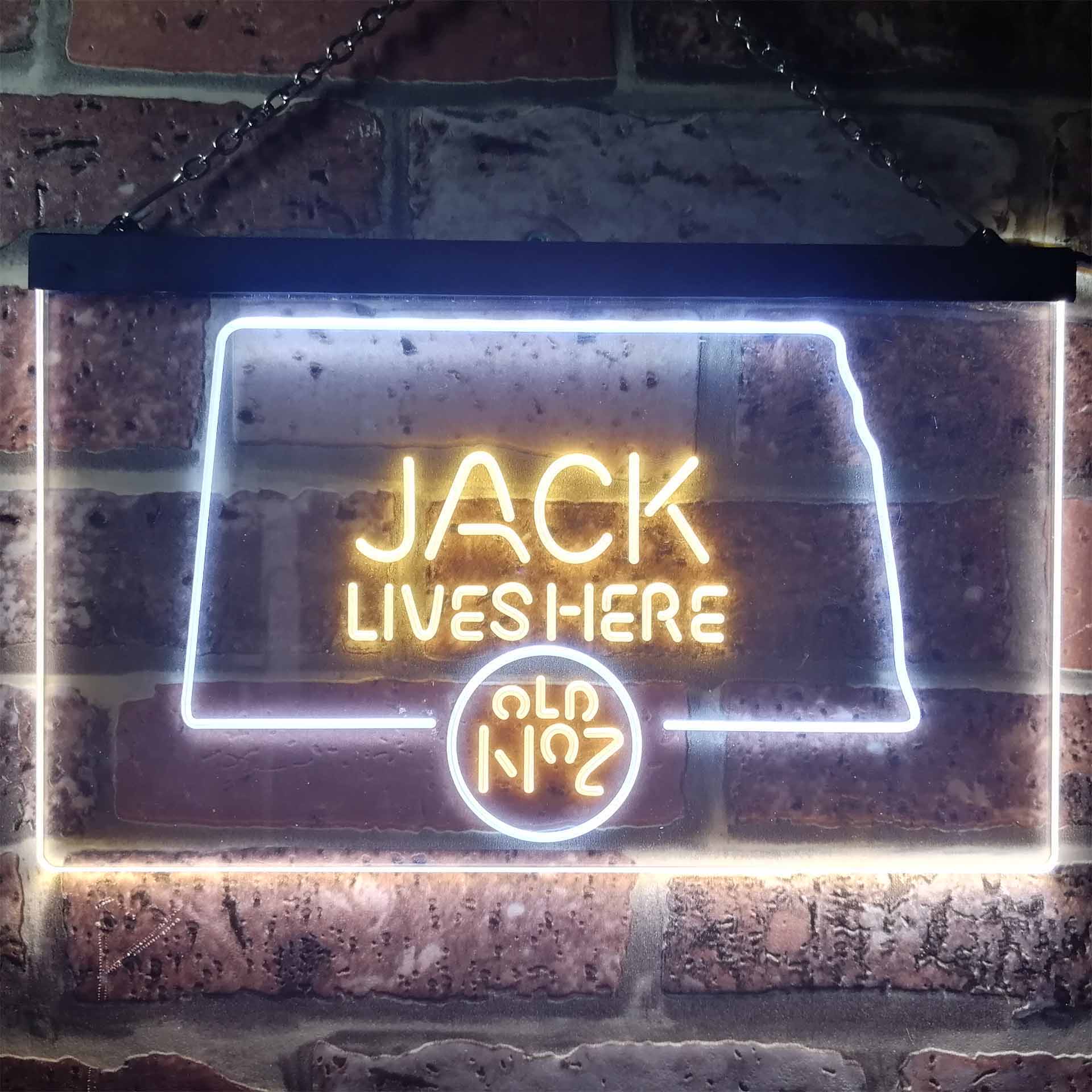 North Dakota Jack Lives Here Neon LED Sign