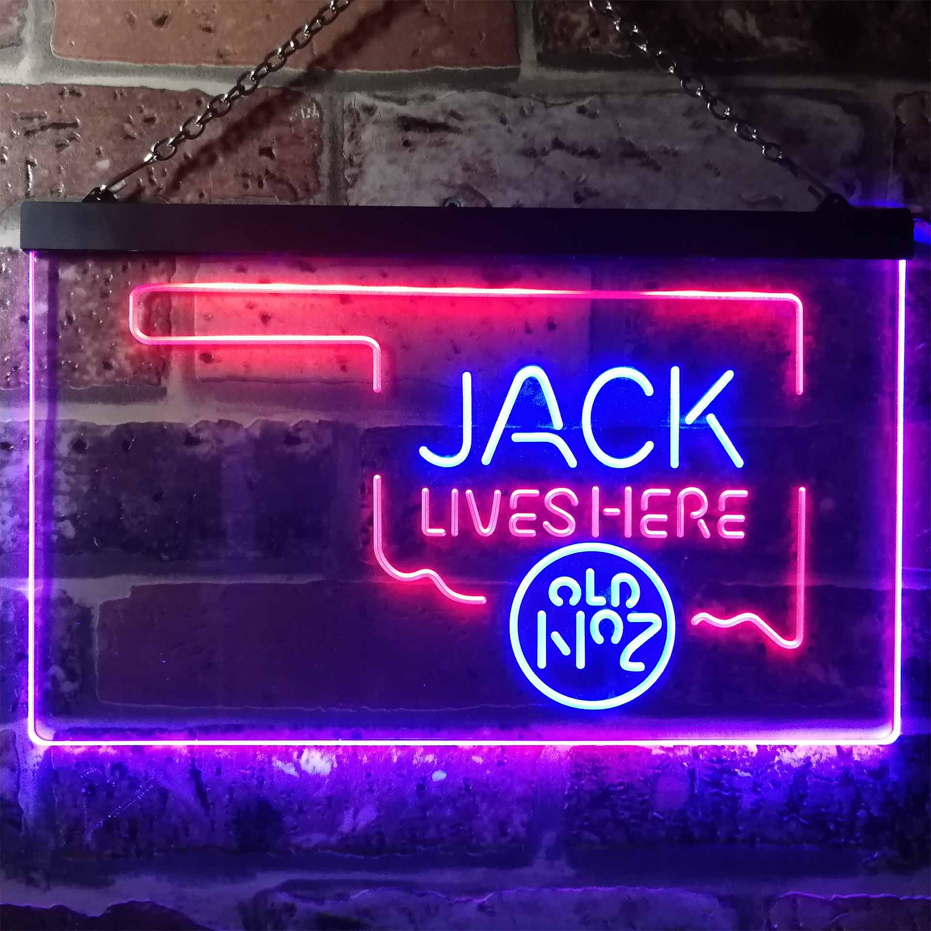 Oklahoma Jack Lives Here Neon LED Sign