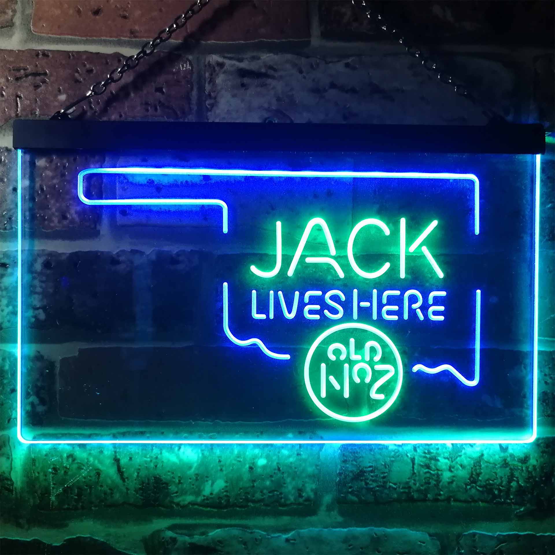 Oklahoma Jack Lives Here Neon LED Sign