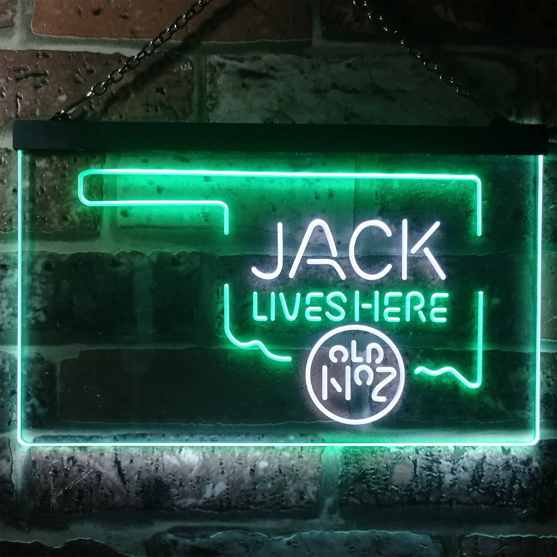 Oklahoma Jack Lives Here Neon LED Sign