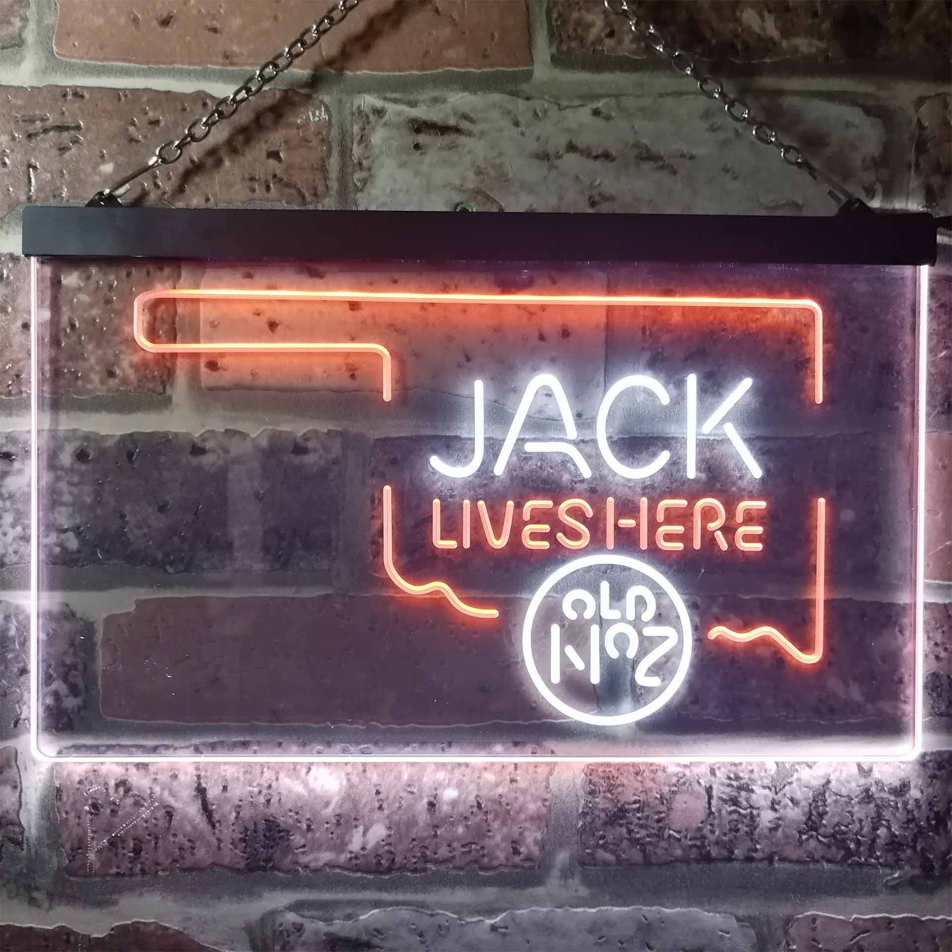 Oklahoma Jack Lives Here Neon LED Sign