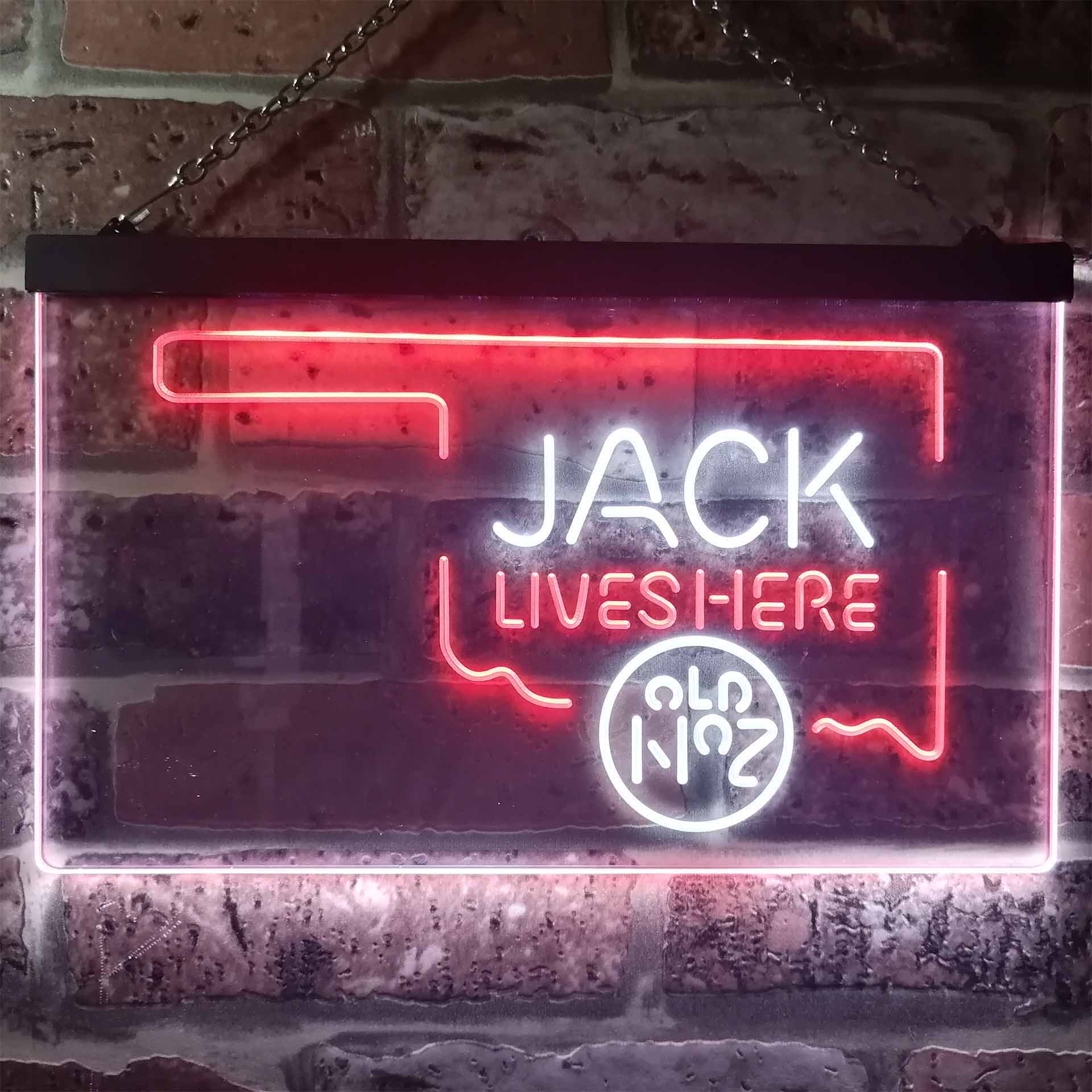 Oklahoma Jack Lives Here Neon LED Sign