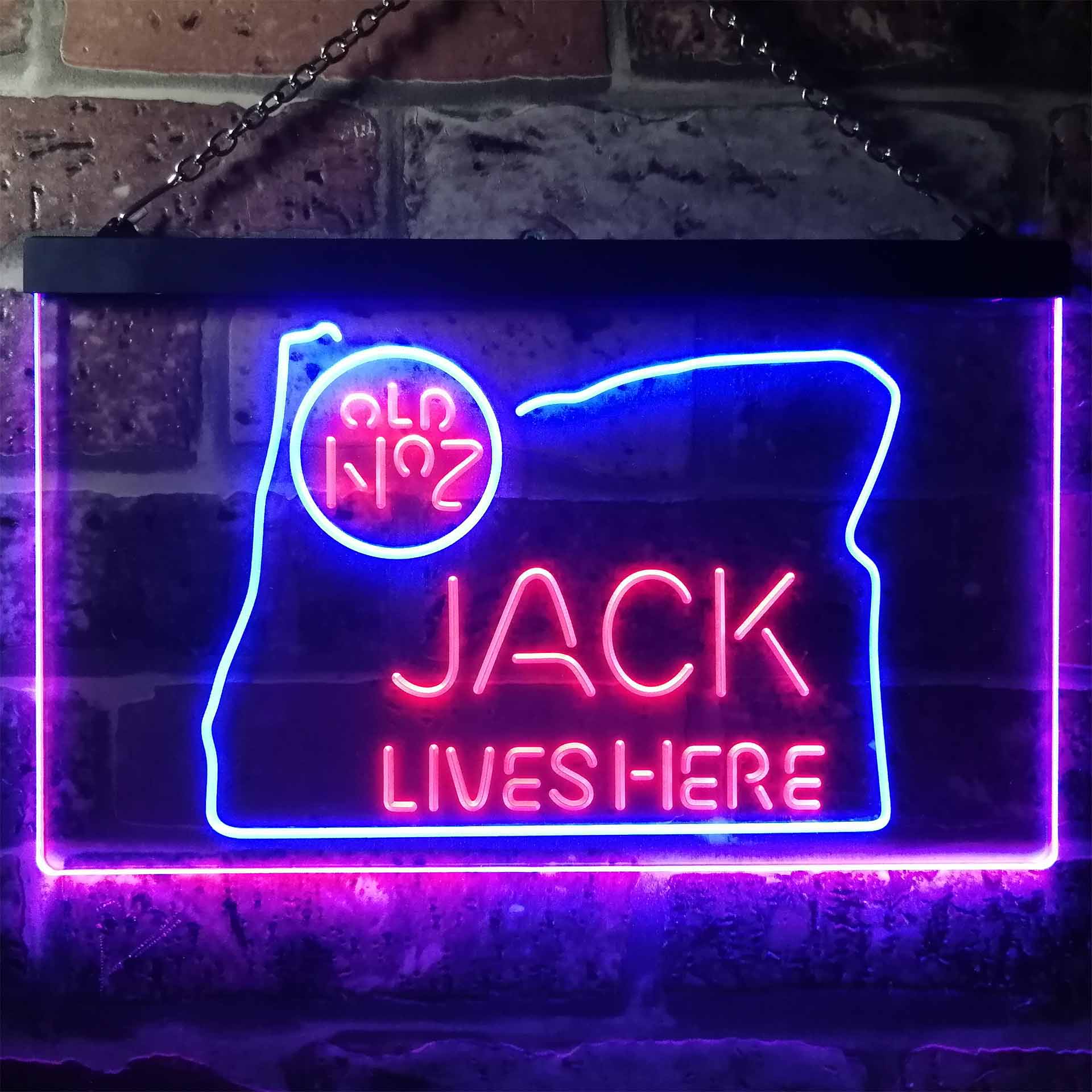 Oregon Jack Lives Here Neon LED Sign
