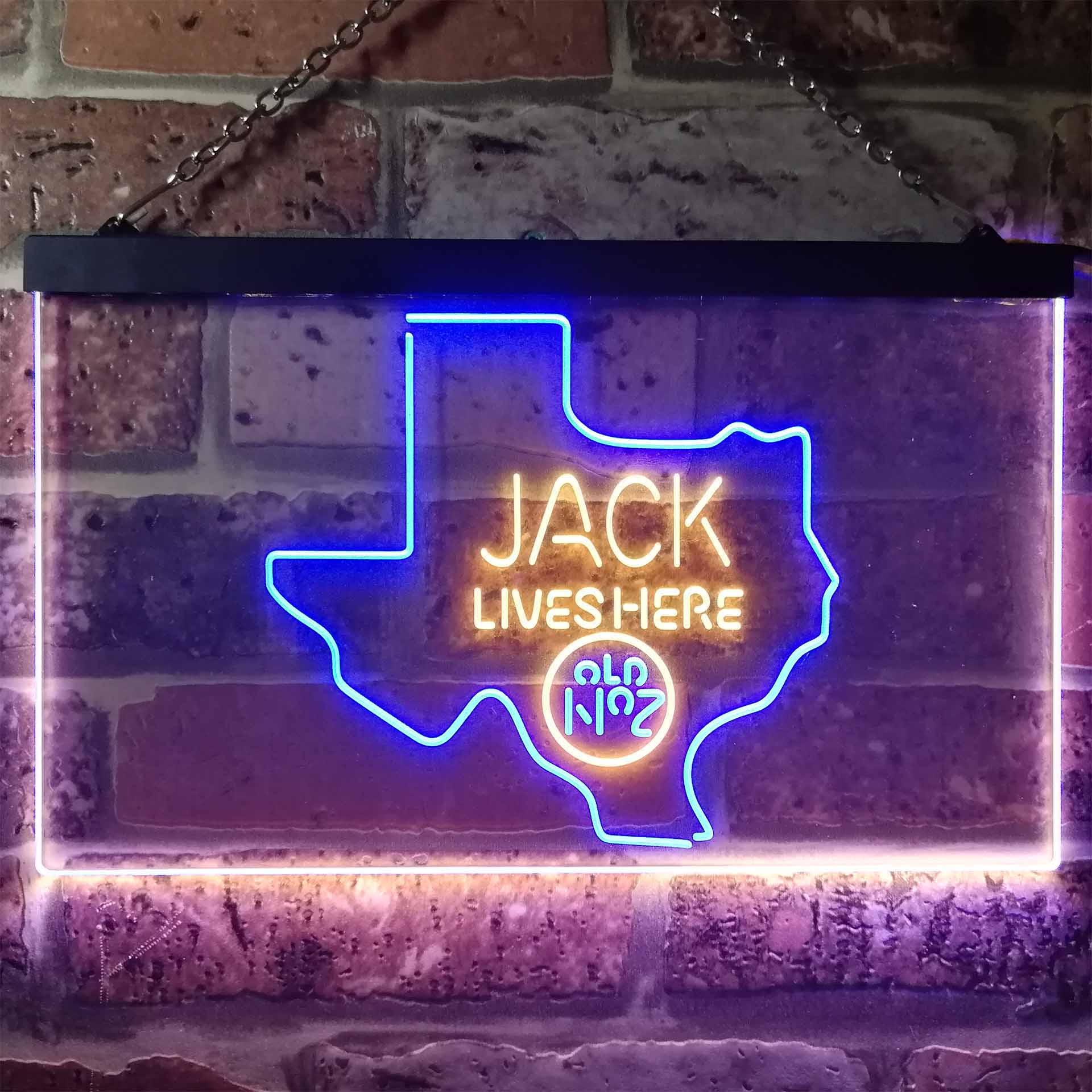 Texas Jack Lives Here Man Cave Led Neon Light Decoration Gifts Neon LED Sign