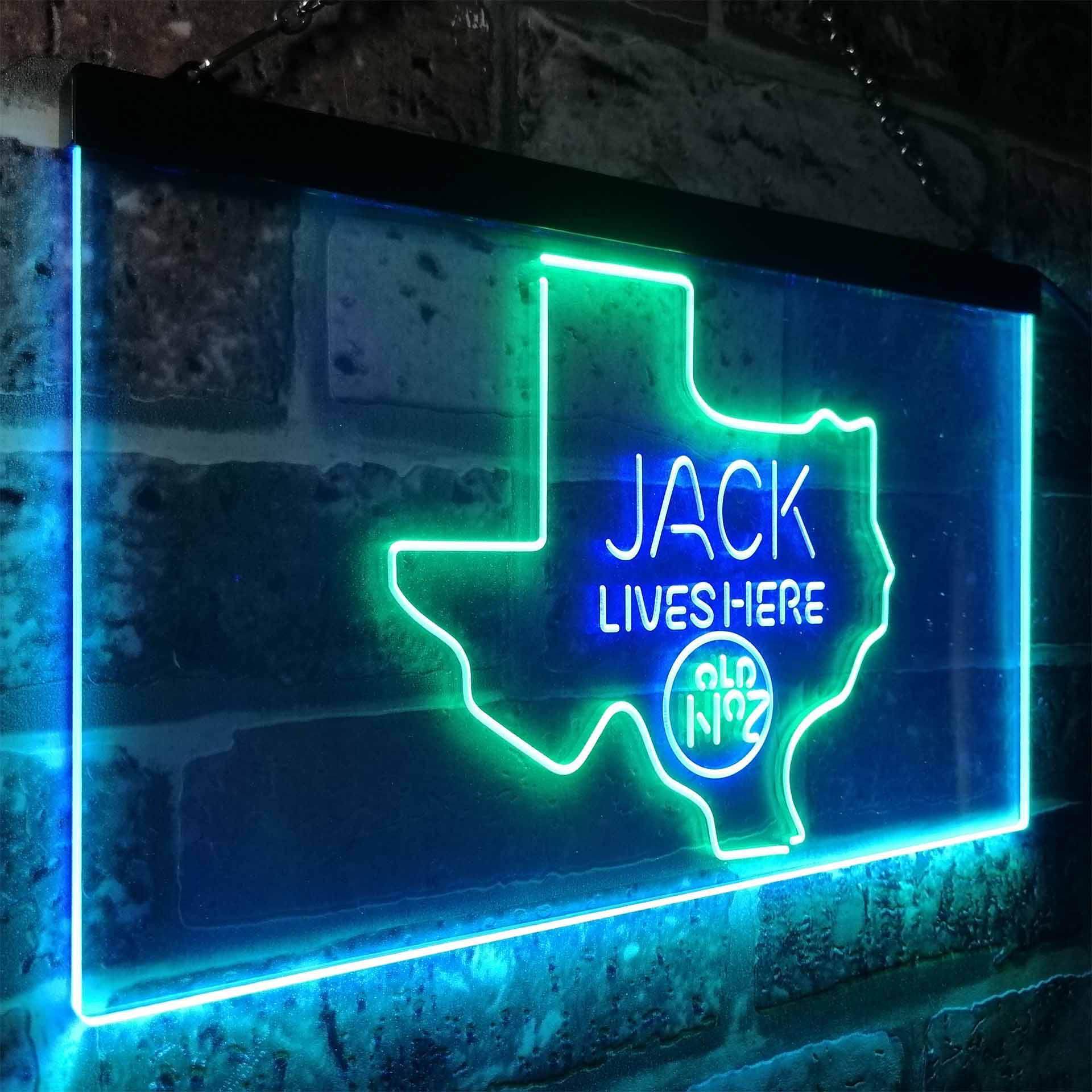 Texas Jack Lives Here Man Cave Led Neon Light Decoration Gifts Neon LED Sign