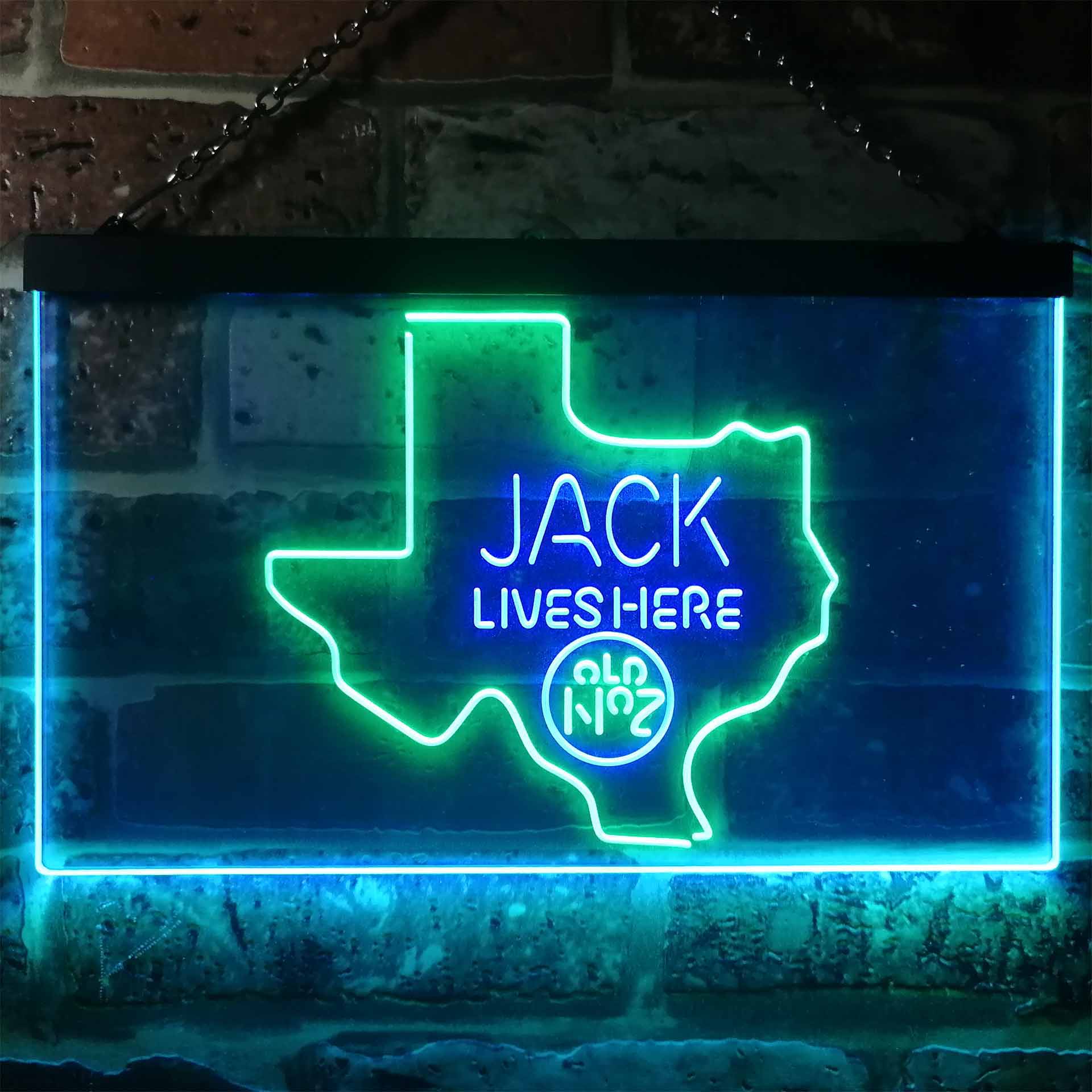 Texas Jack Lives Here Man Cave Led Neon Light Decoration Gifts Neon LED Sign