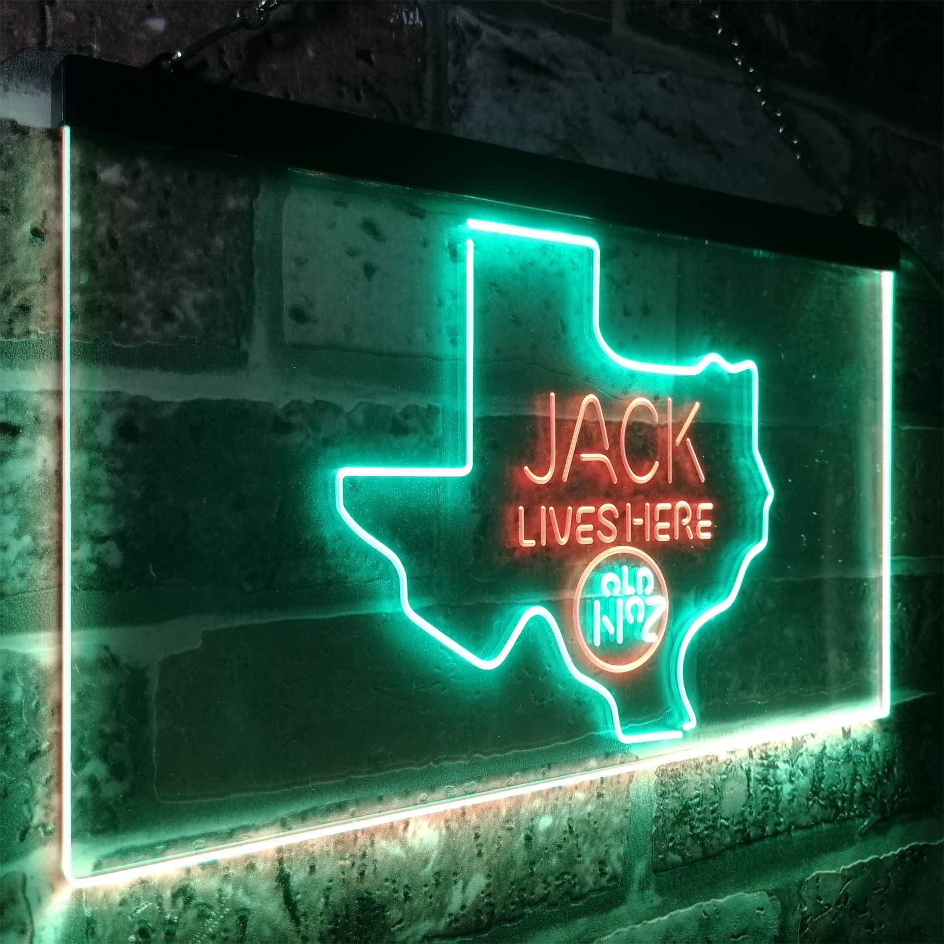 Texas Jack Lives Here Man Cave Led Neon Light Decoration Gifts Neon LED Sign