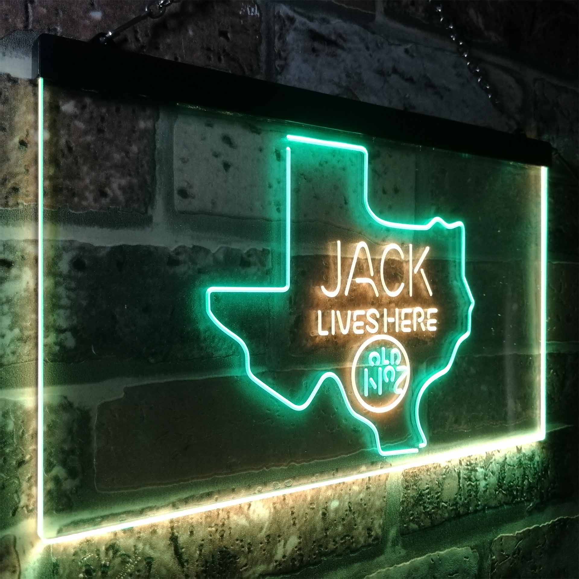 Texas Jack Lives Here Man Cave Led Neon Light Decoration Gifts Neon LED Sign