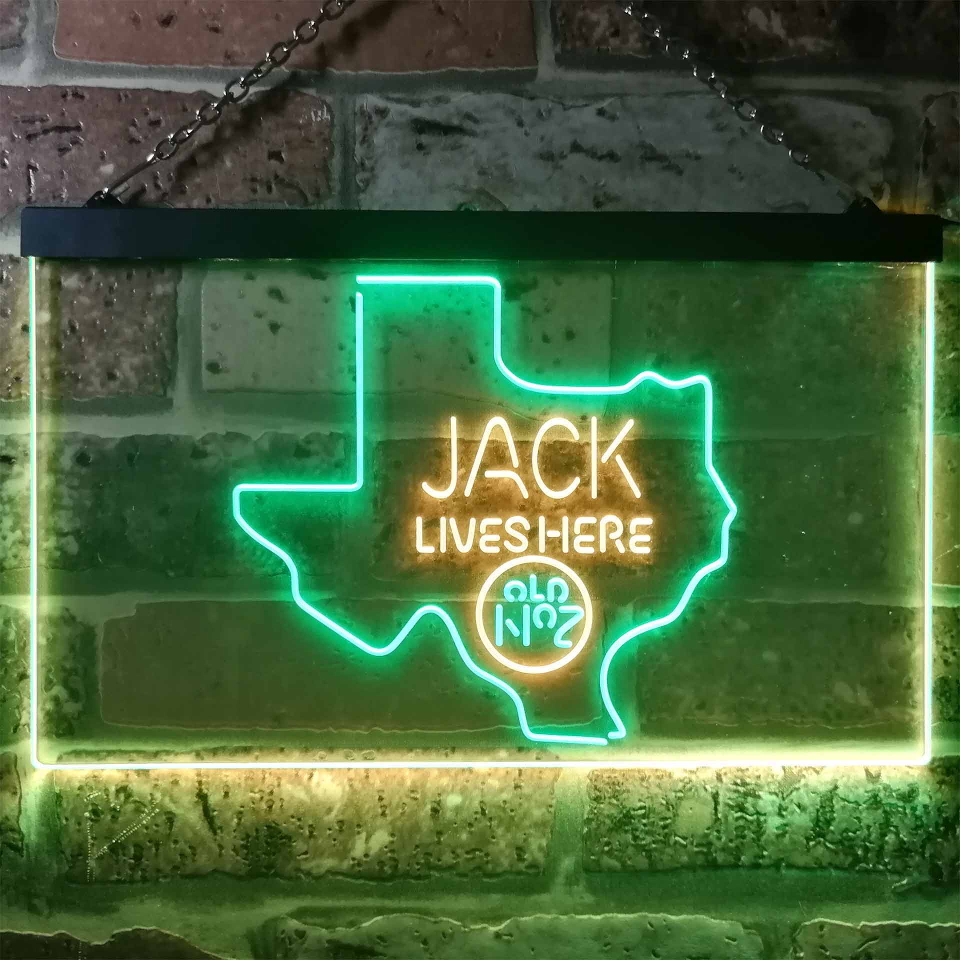 Texas Jack Lives Here Man Cave Led Neon Light Decoration Gifts Neon LED Sign