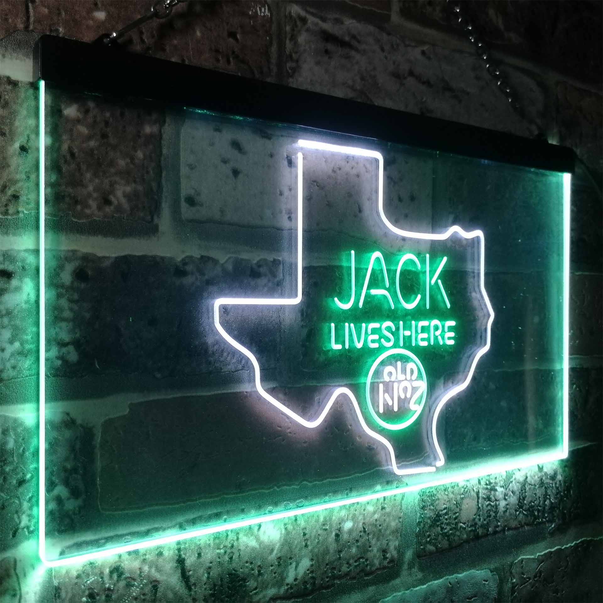 Texas Jack Lives Here Man Cave Led Neon Light Decoration Gifts Neon LED Sign