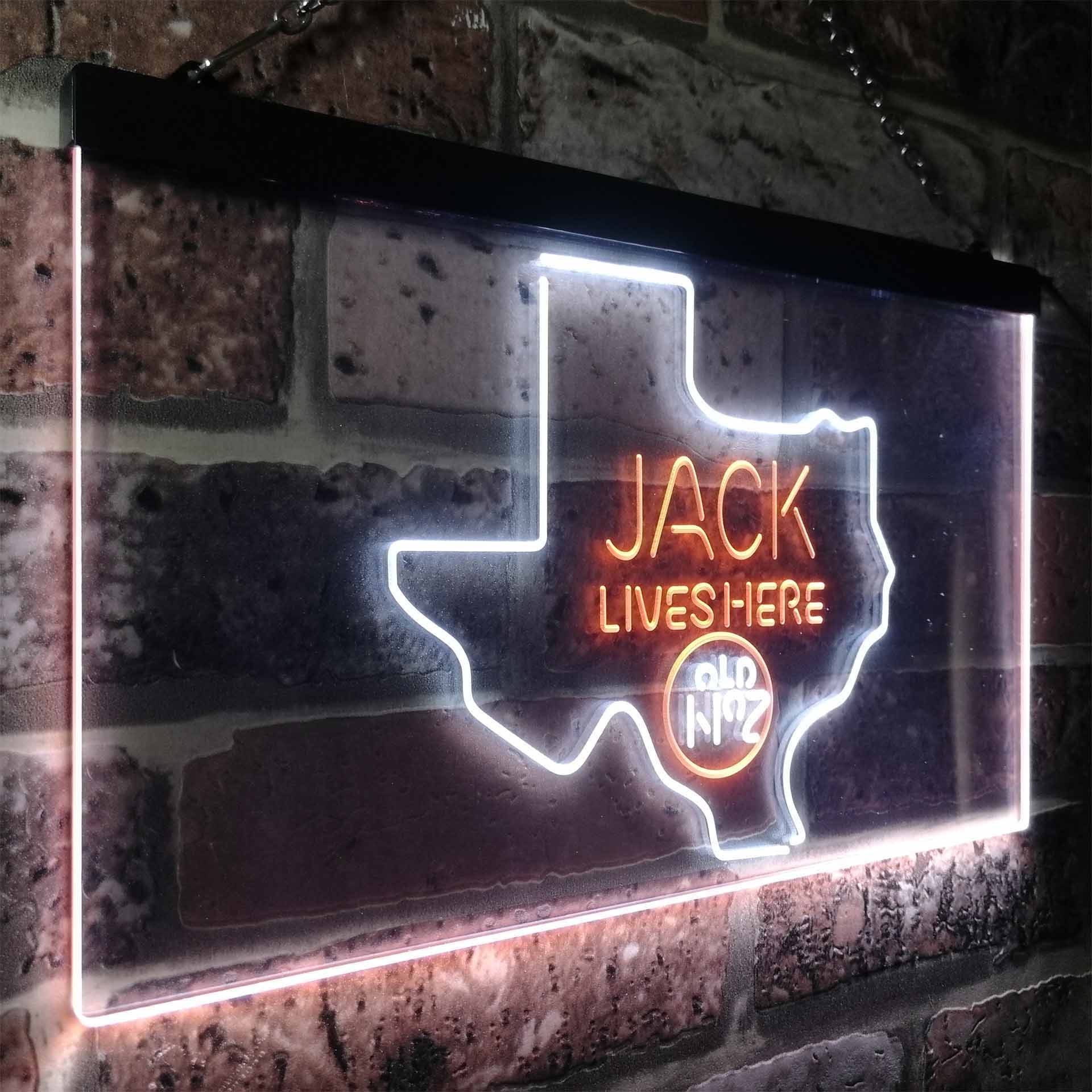 Texas Jack Lives Here Man Cave Led Neon Light Decoration Gifts Neon LED Sign