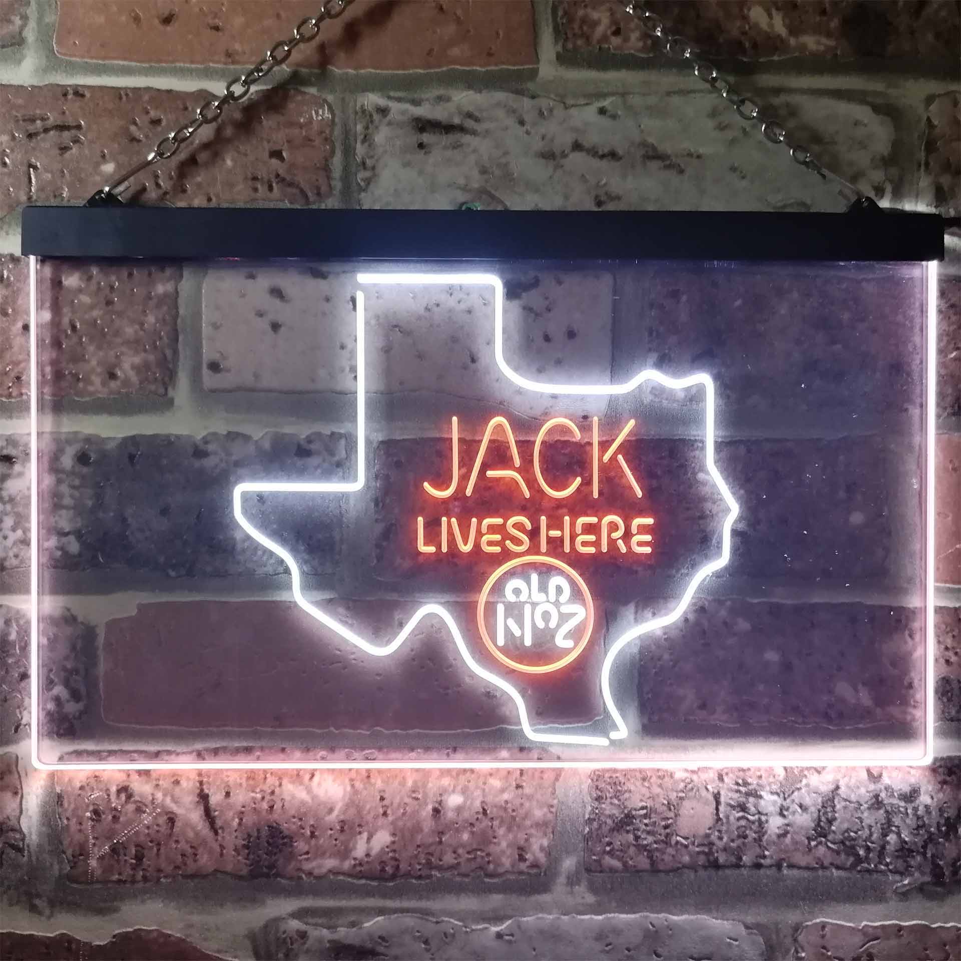 Texas Jack Lives Here Man Cave Led Neon Light Decoration Gifts Neon LED Sign