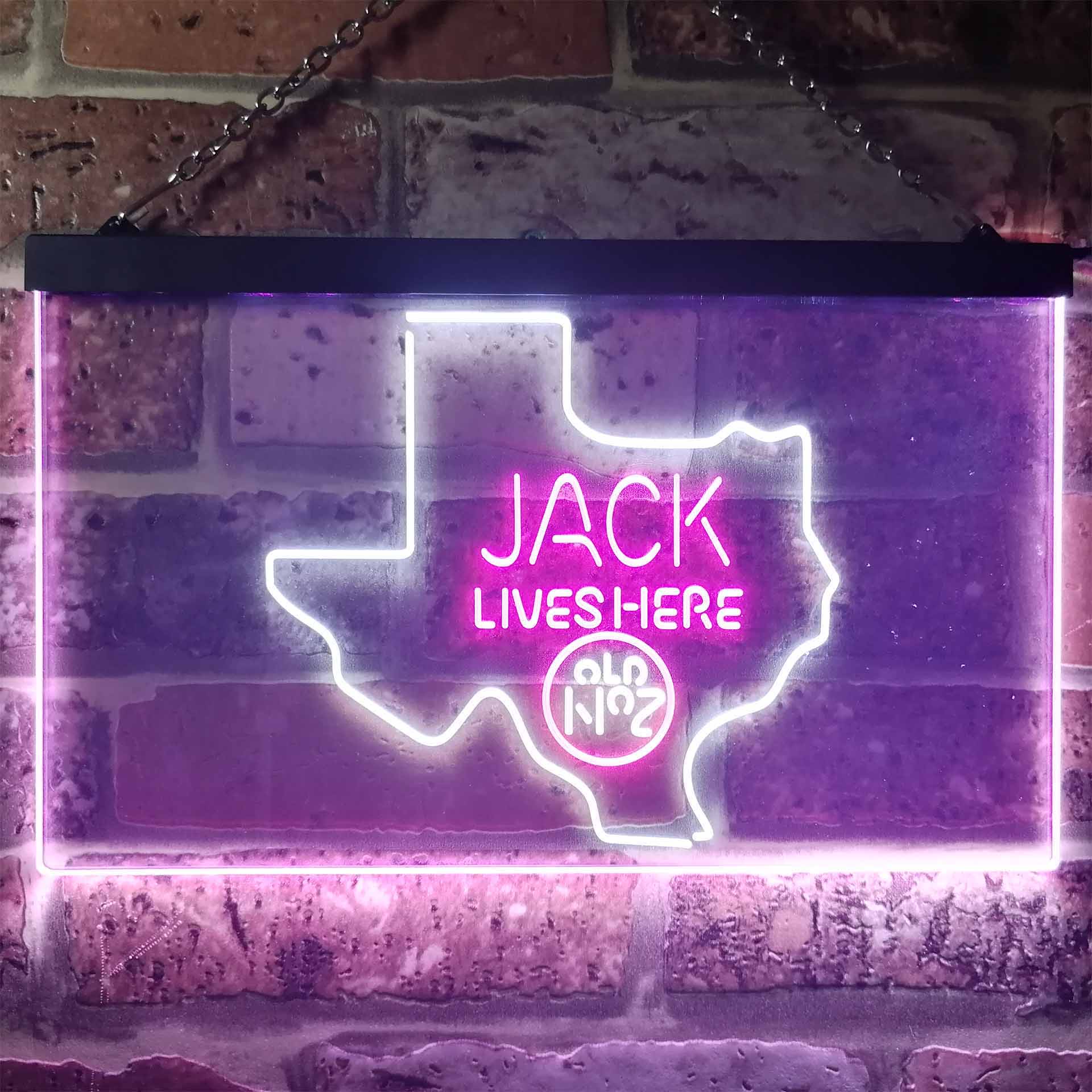 Texas Jack Lives Here Man Cave Led Neon Light Decoration Gifts Neon LED Sign