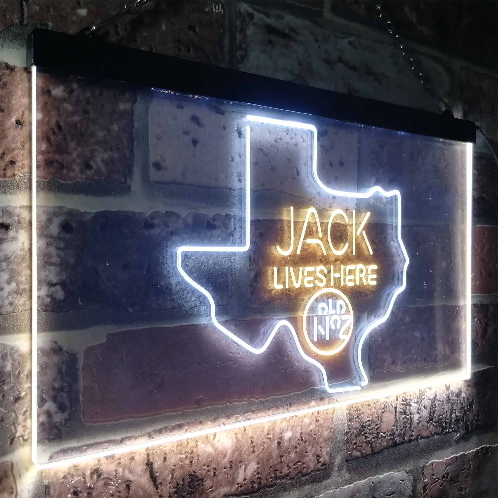 Texas Jack Lives Here Man Cave Led Neon Light Decoration Gifts Neon LED Sign