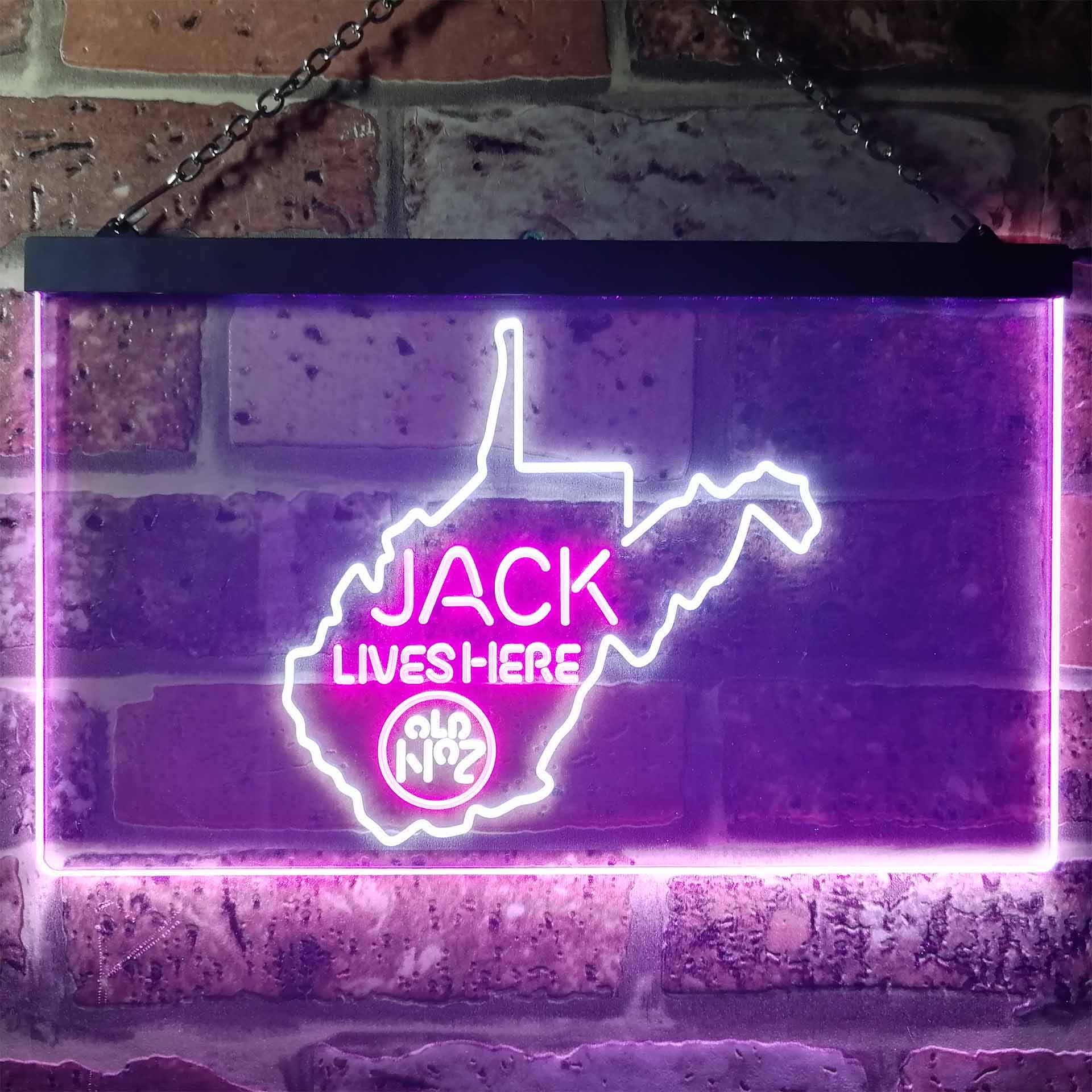 West Viginia Jack Lives Here Neon LED Sign