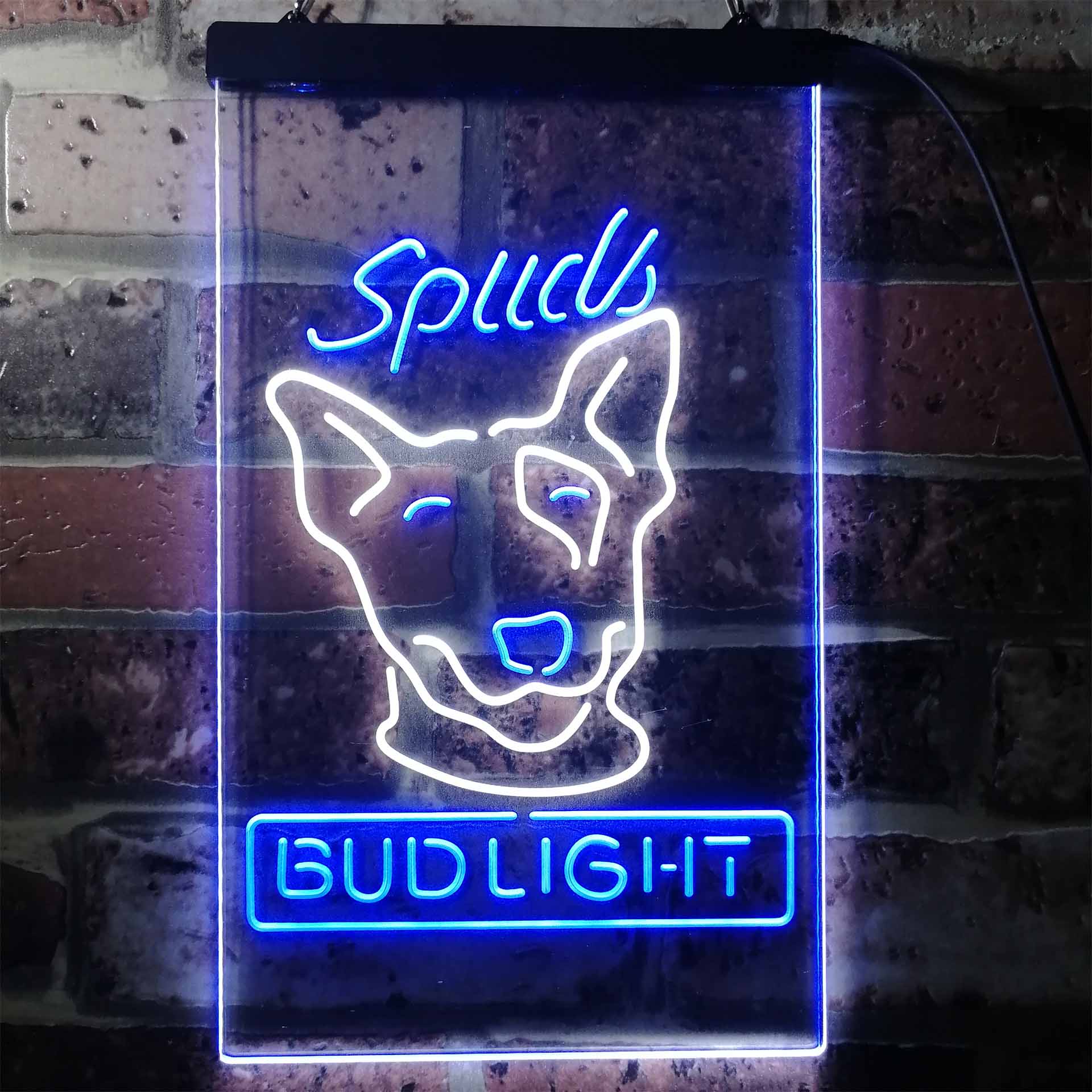 Drink Up Spuds Mackenzie Bud Light Neon LED Sign