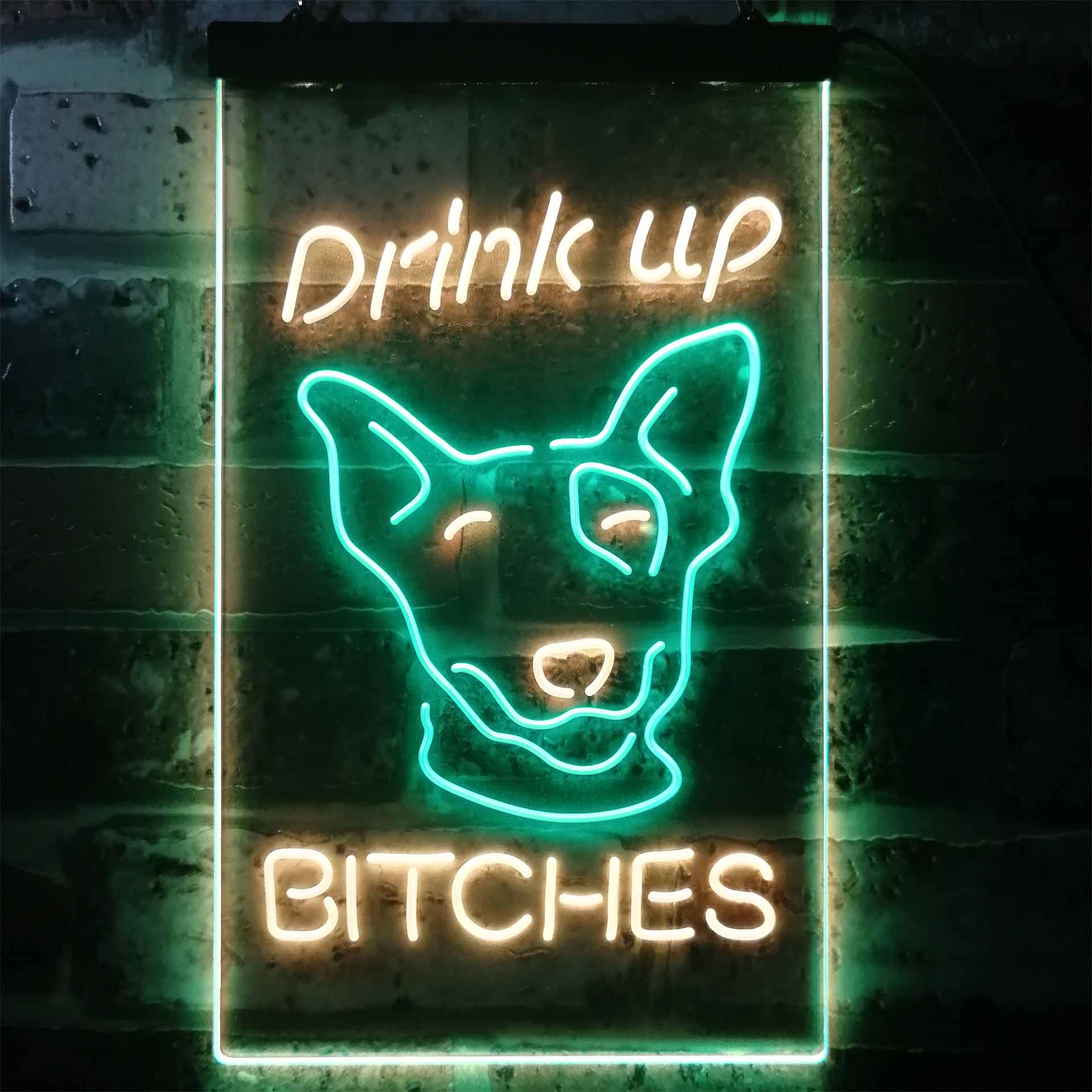 Bud Light Drink Up Dog Neon LED Sign