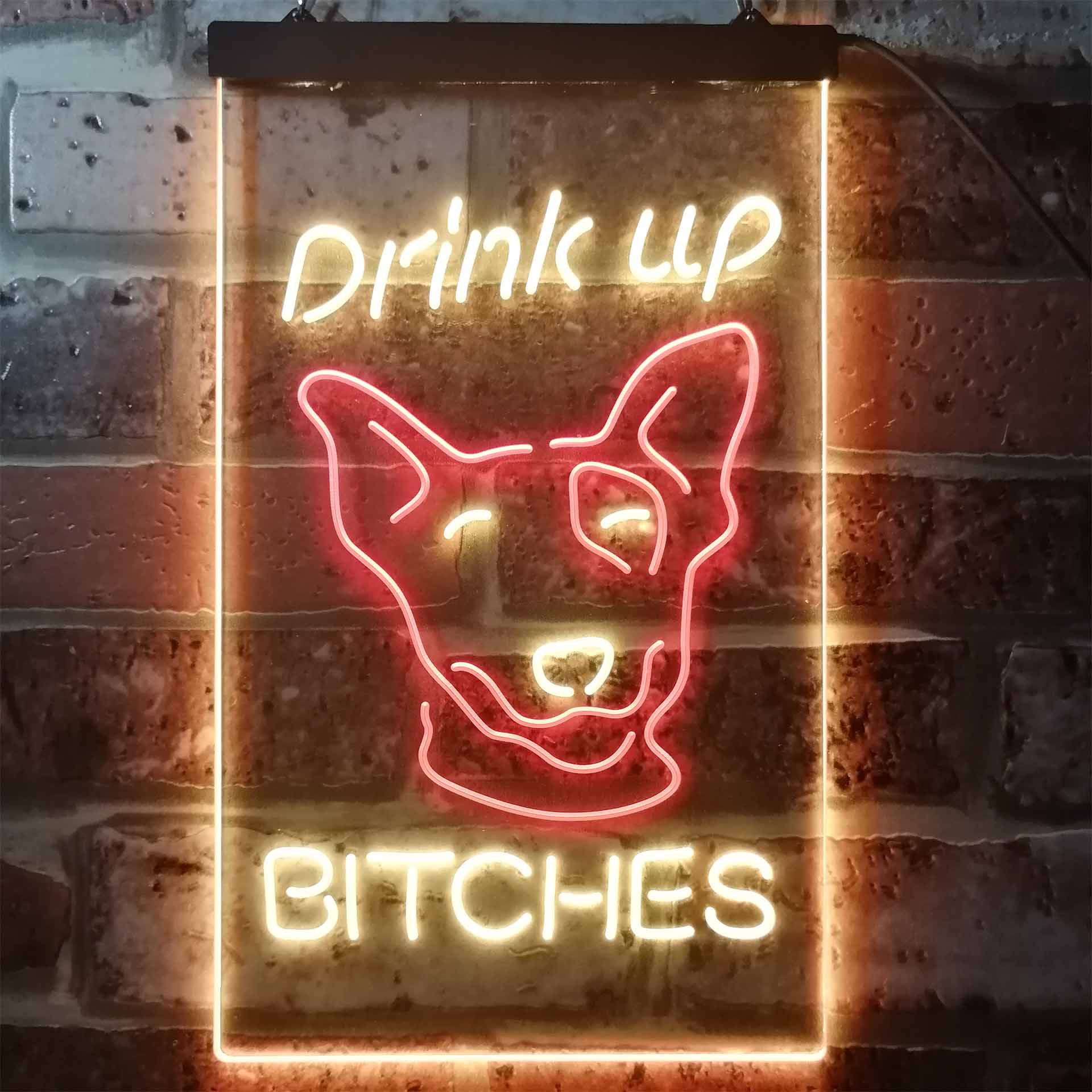 Bud Light Drink Up Dog Neon LED Sign