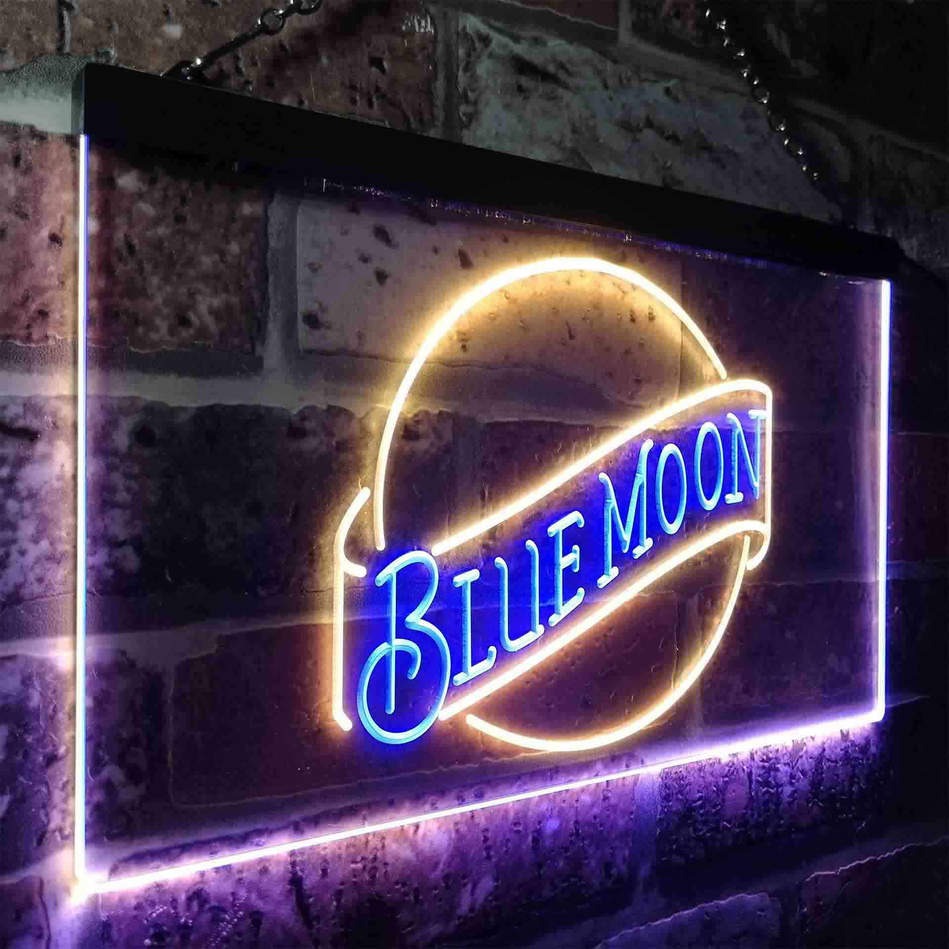 Blue Moon Beer Bar Neon LED Sign