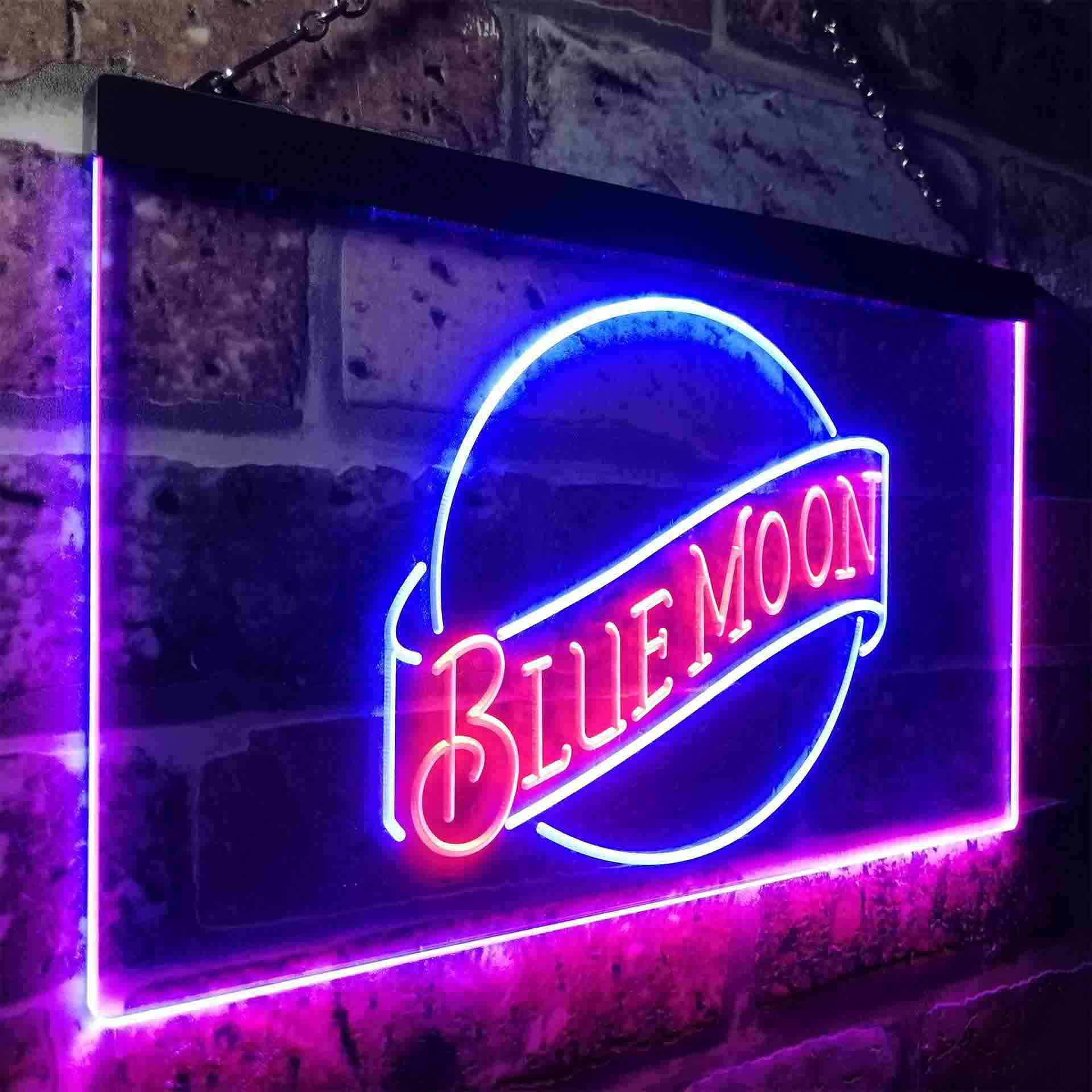 Blue Moon Beer Bar Neon LED Sign
