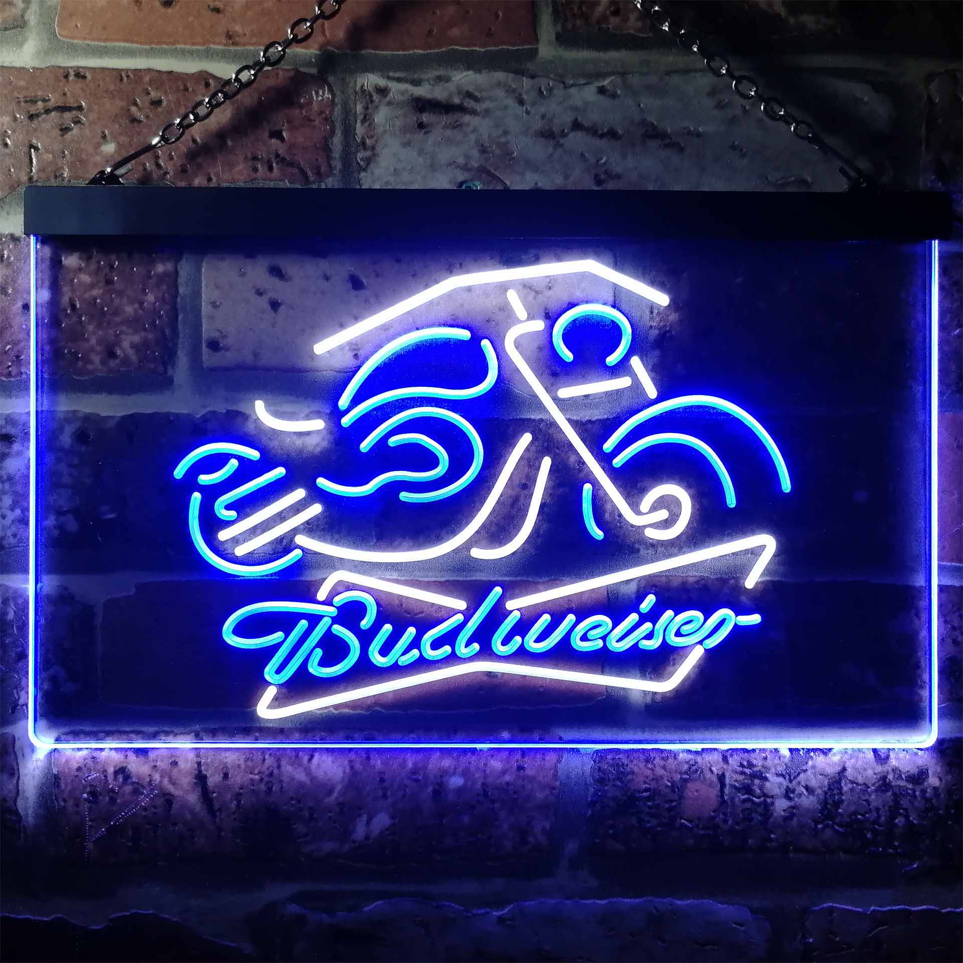 バドワイザービールオートバイネオンLEDサイン