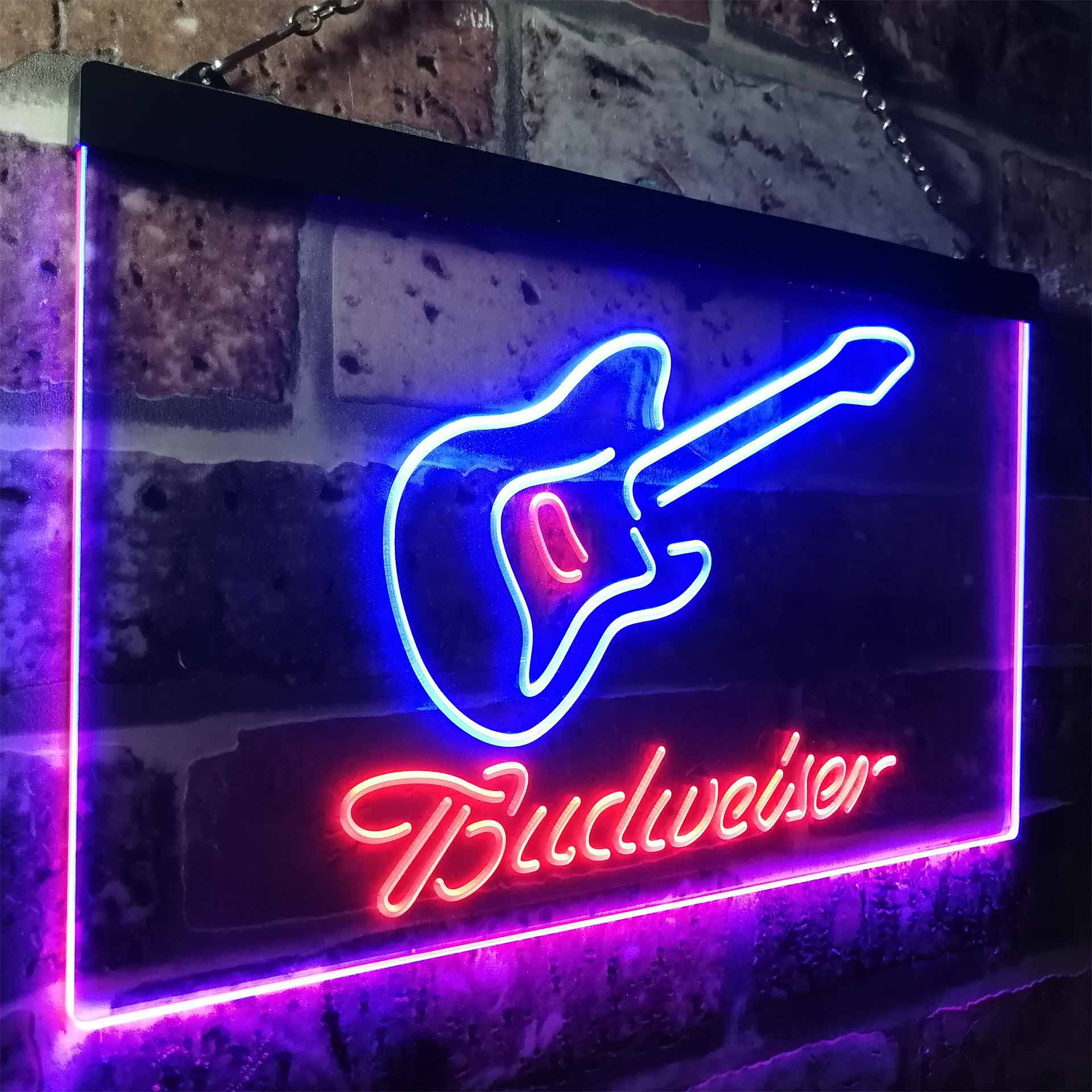 Budweiser Guitar Neon LED Sign