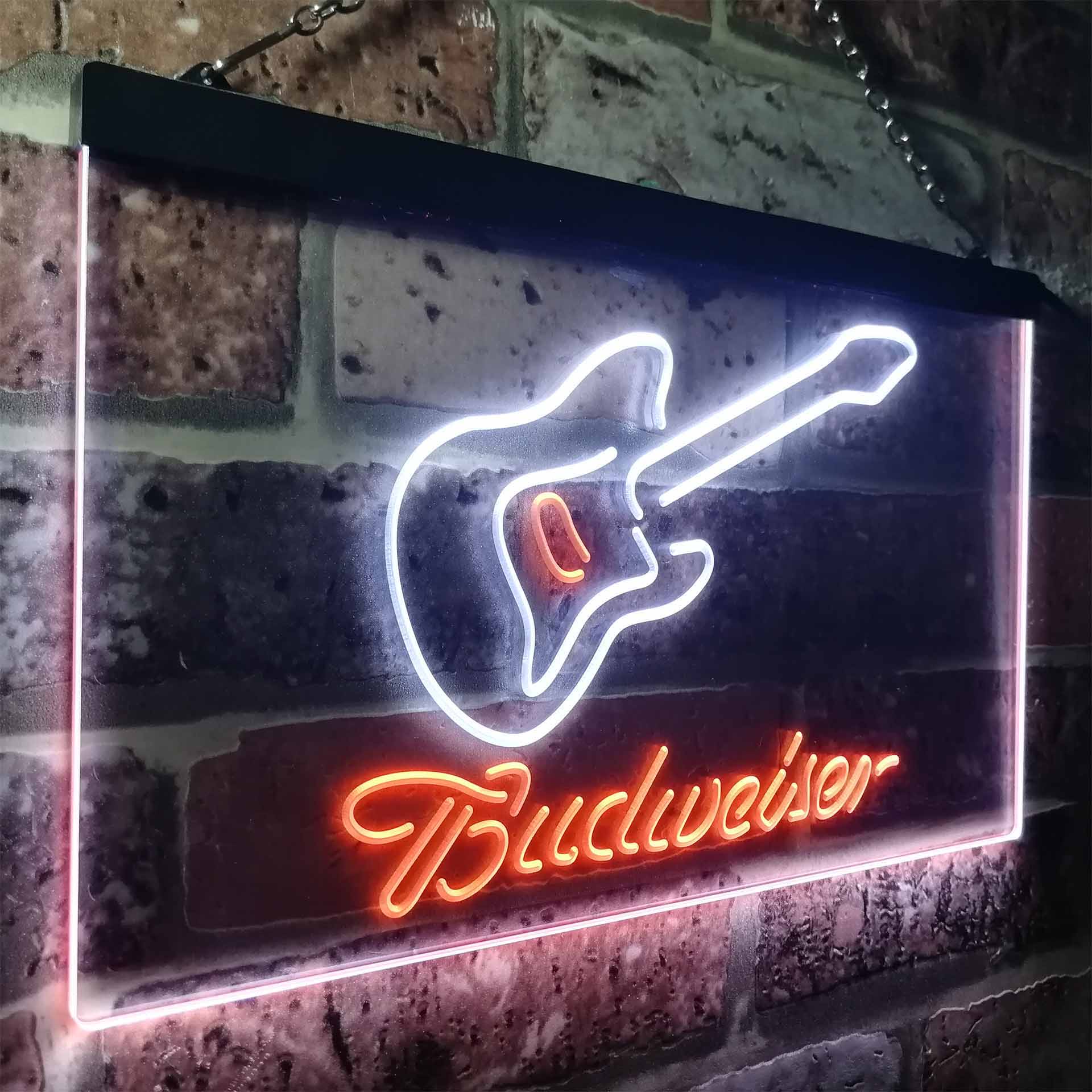 Budweiser Guitar Neon LED Sign