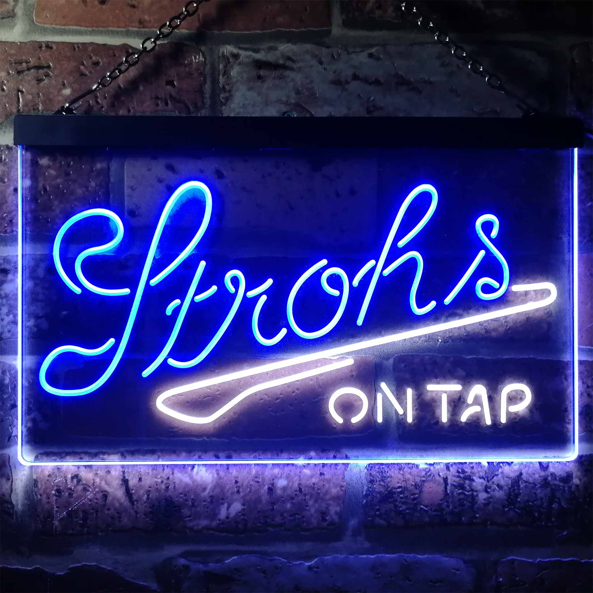 Strohs On Tap Beer Bar Neon LED Sign