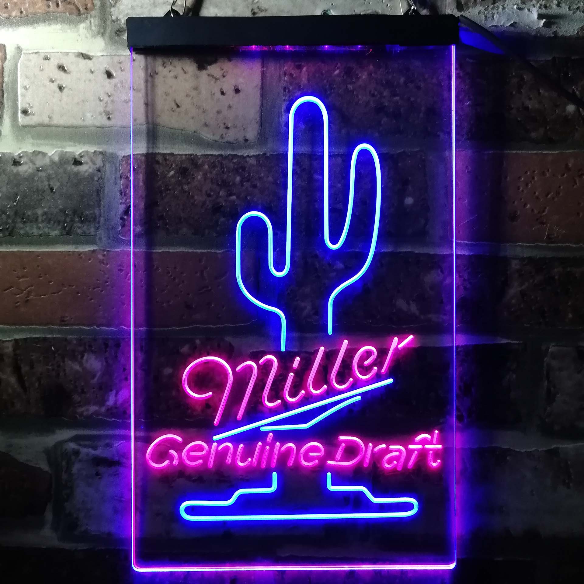 Miller Genuine Draft Cactus Neon LED Sign