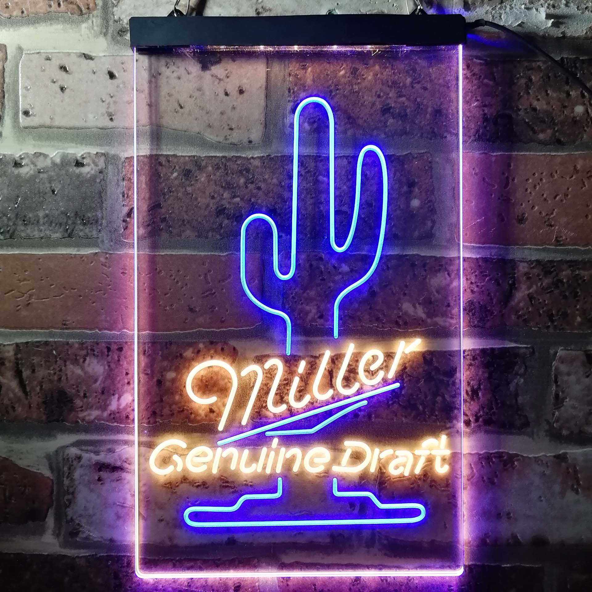 Miller Genuine Draft Cactus Neon LED Sign