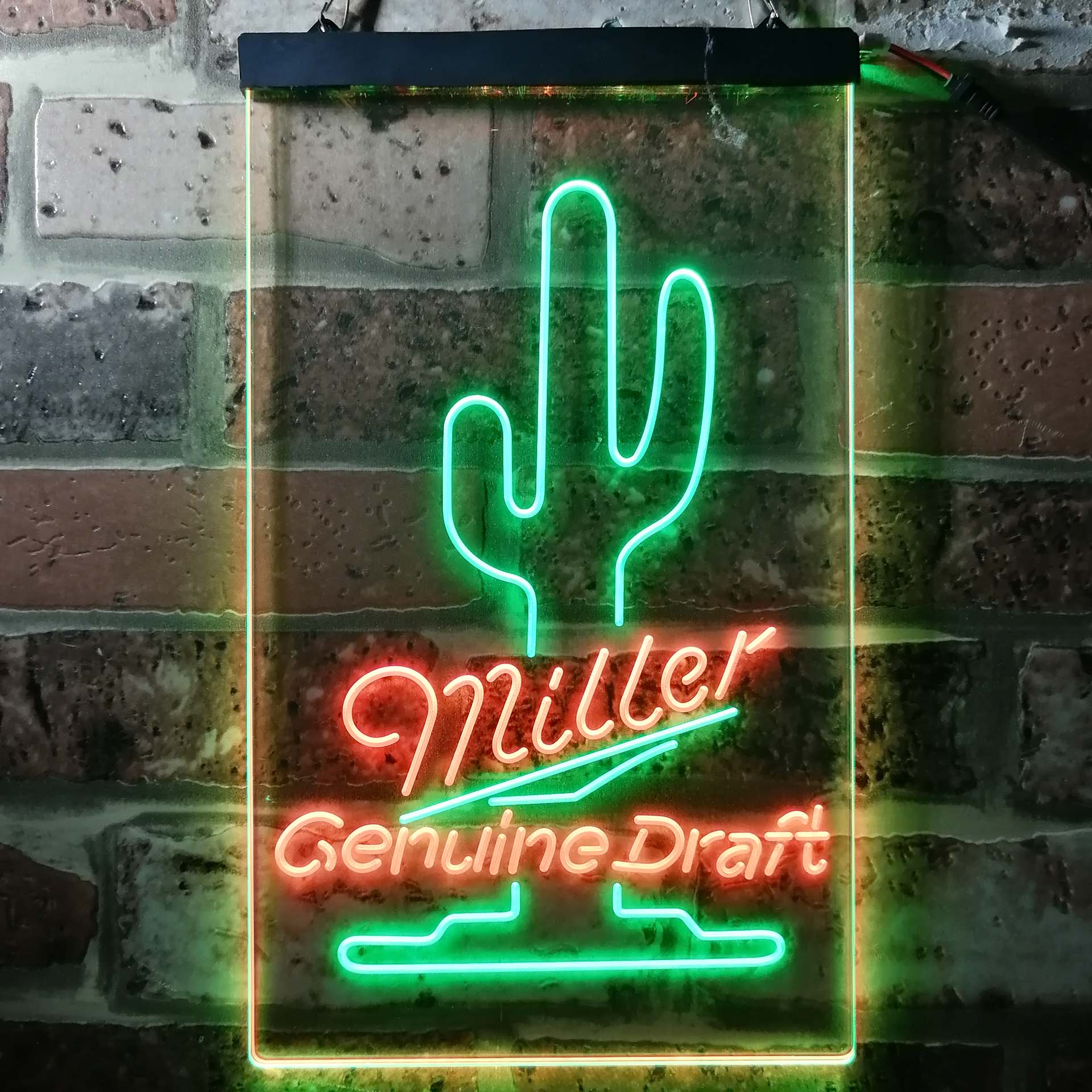 Miller Genuine Draft Cactus Neon LED Sign