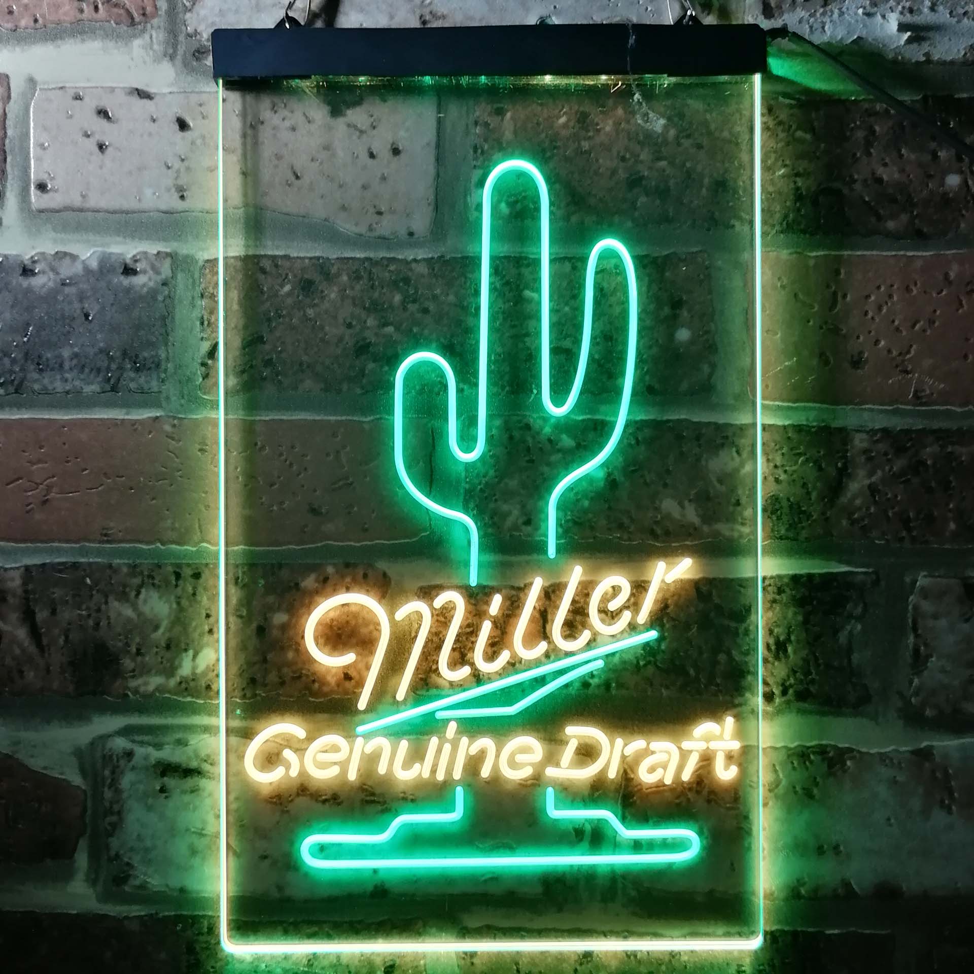 Miller Genuine Draft Cactus Neon LED Sign