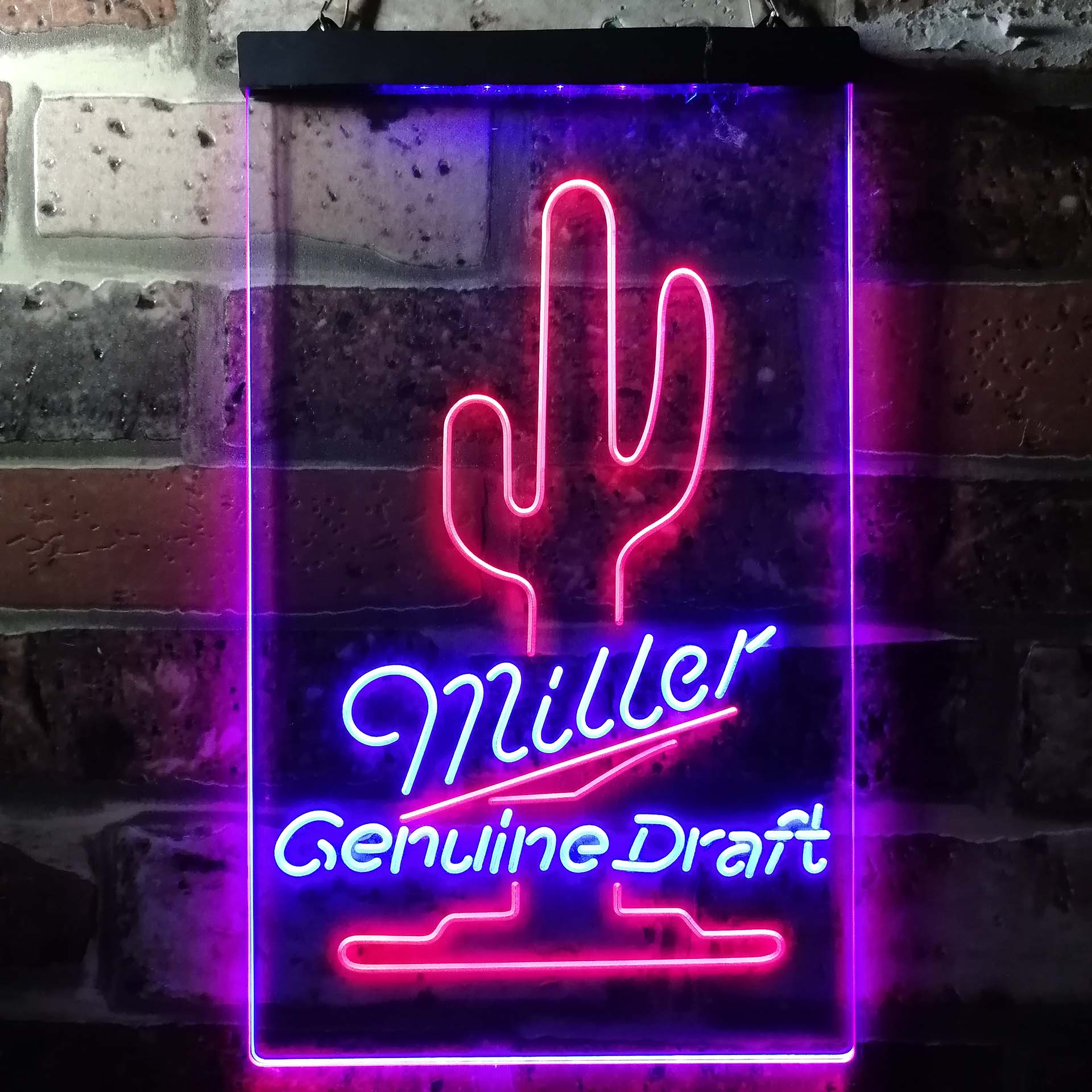 Miller Genuine Draft Cactus Neon LED Sign