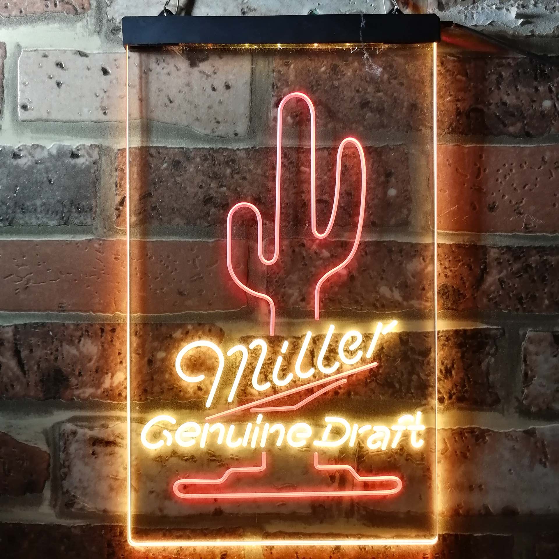 Miller Genuine Draft Cactus Neon LED Sign