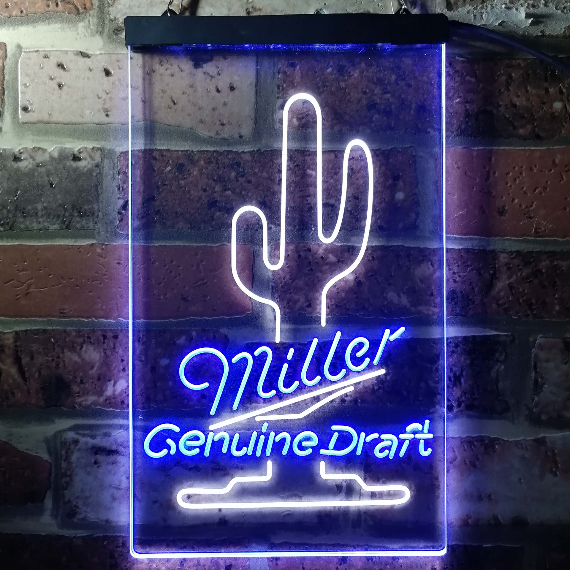 Miller Genuine Draft Cactus Neon LED Sign