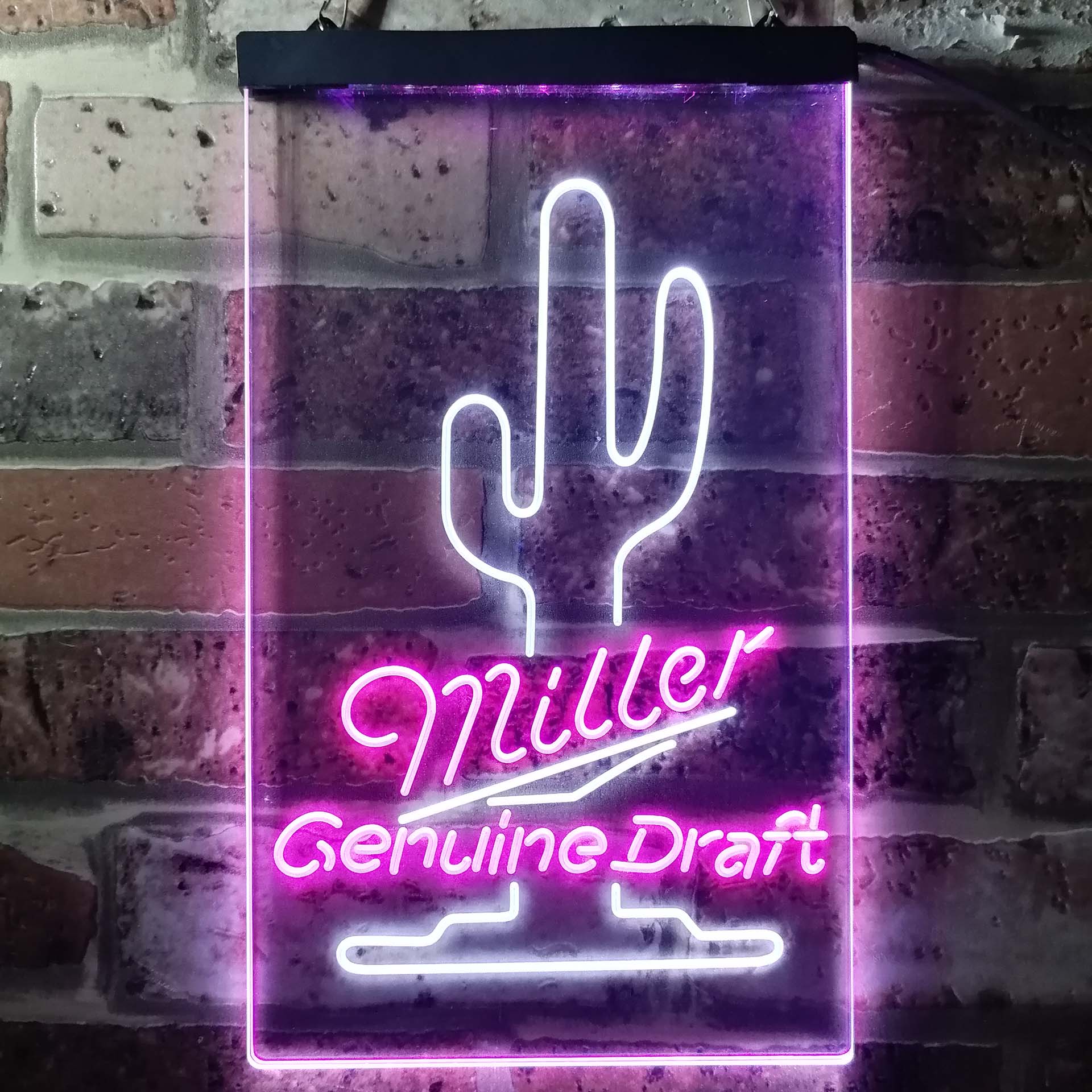 Miller Genuine Draft Cactus Neon LED Sign