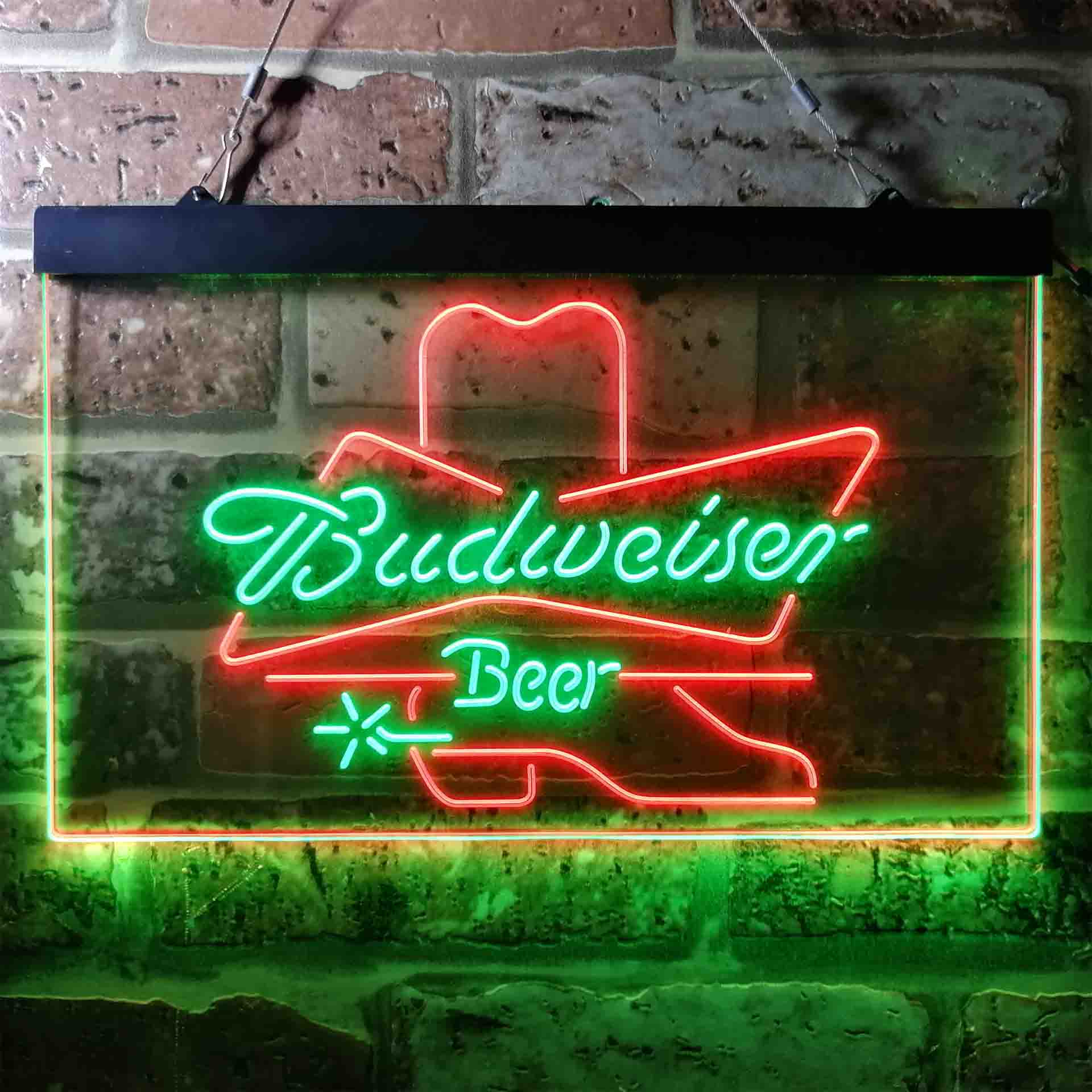 Budweiser Cowboys Boot Neon LED Sign
