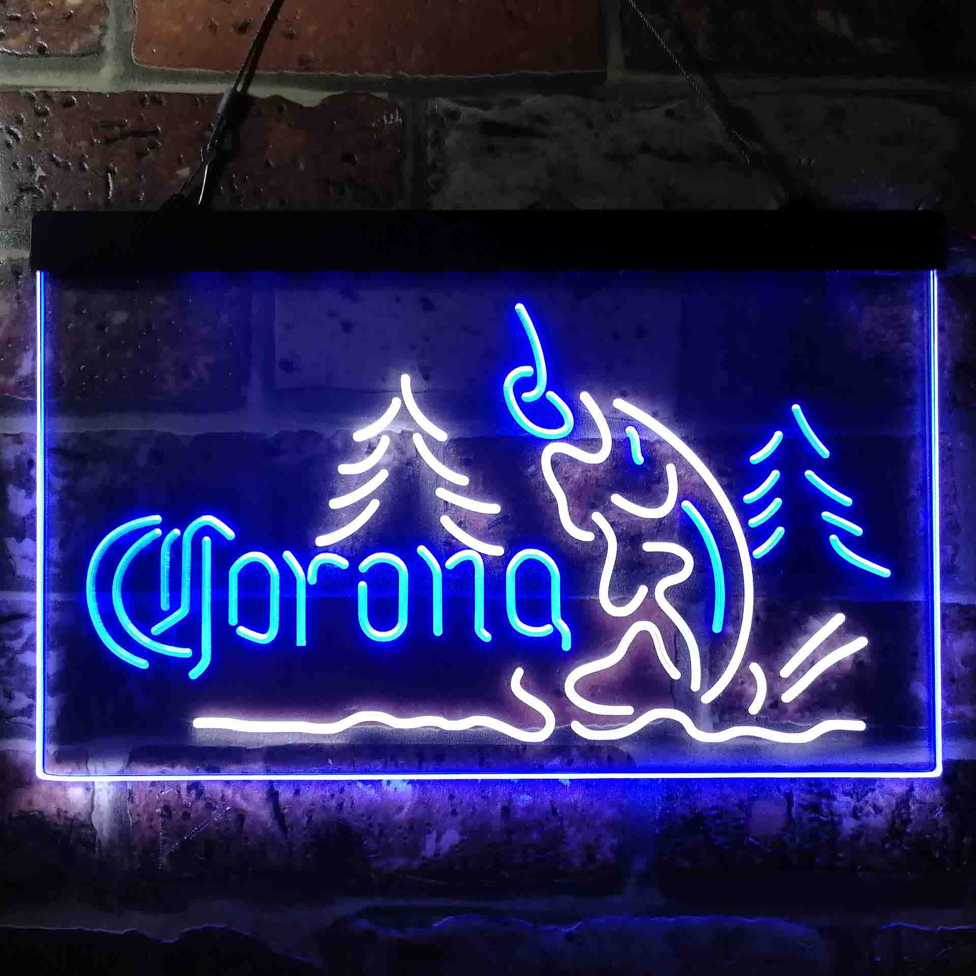 Corona Fishing Cabin House Neon LED Sign