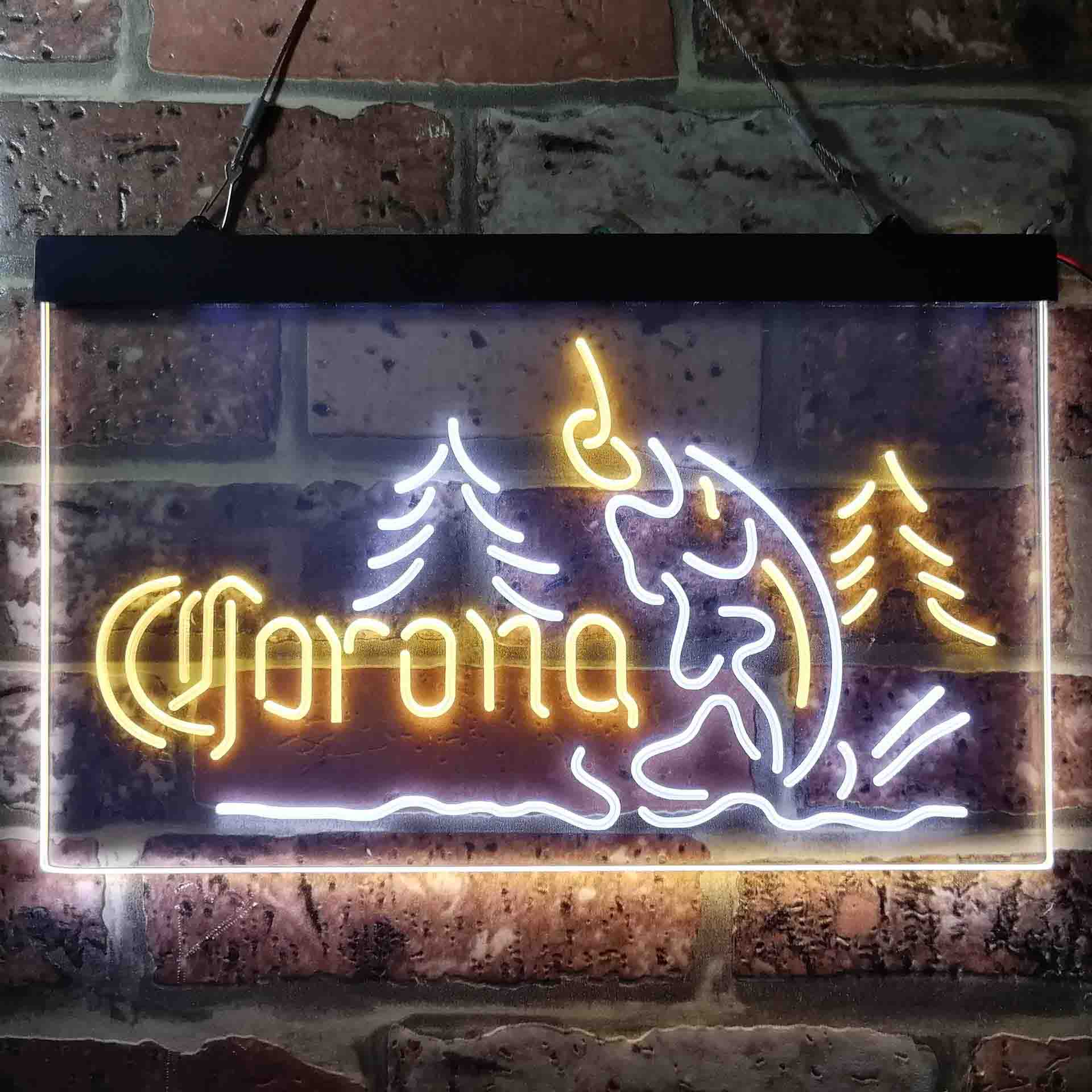 Corona Fishing Cabin House Neon LED Sign