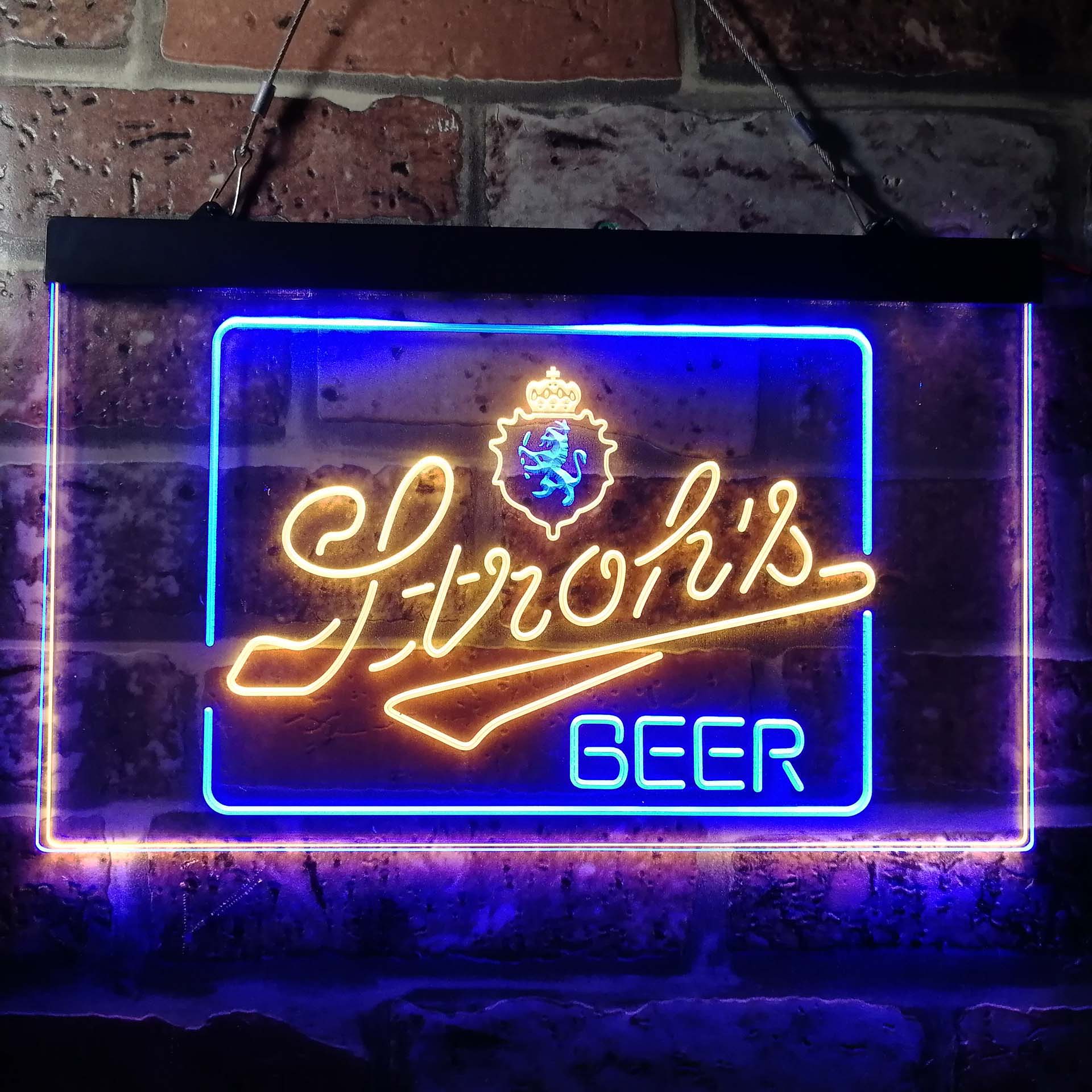 Stroh's Beer Man Cave Bar Neon LED Sign